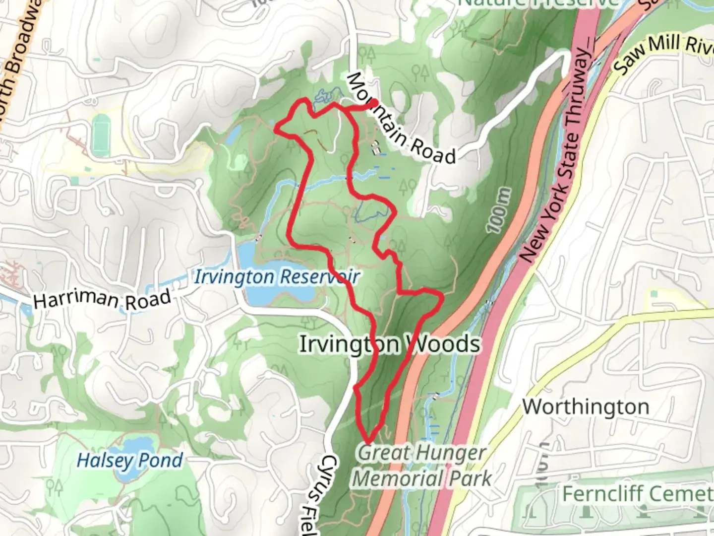 An image depicting the trail Hermit Wetlands Trail and Waterline Trail Loop and its surrounding area.