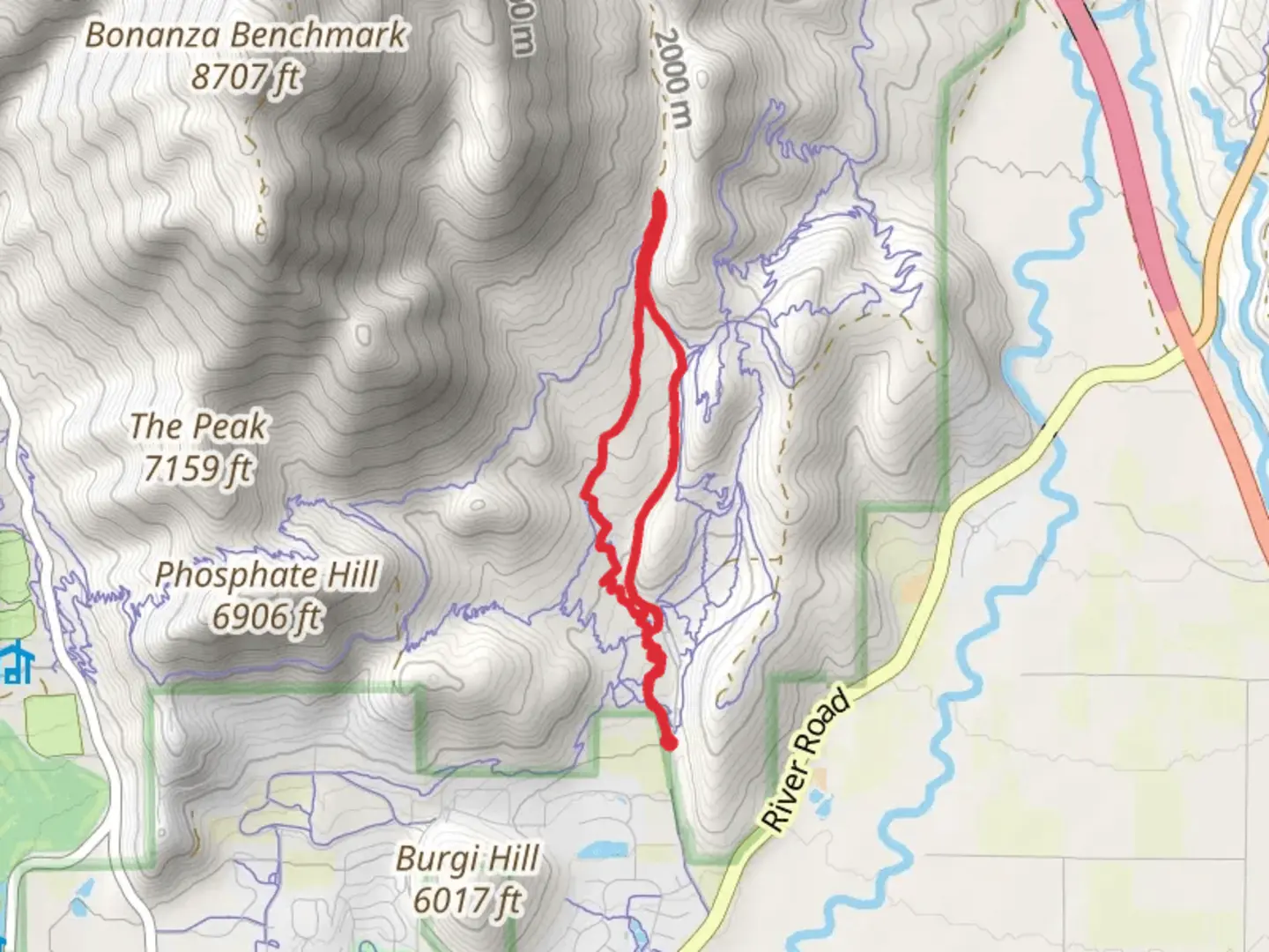 An image depicting the trail Dutch Hollow Trail and Dutchman Way and its surrounding area.