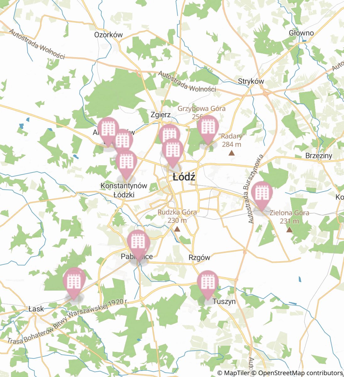 Łódź Loop Trail map image