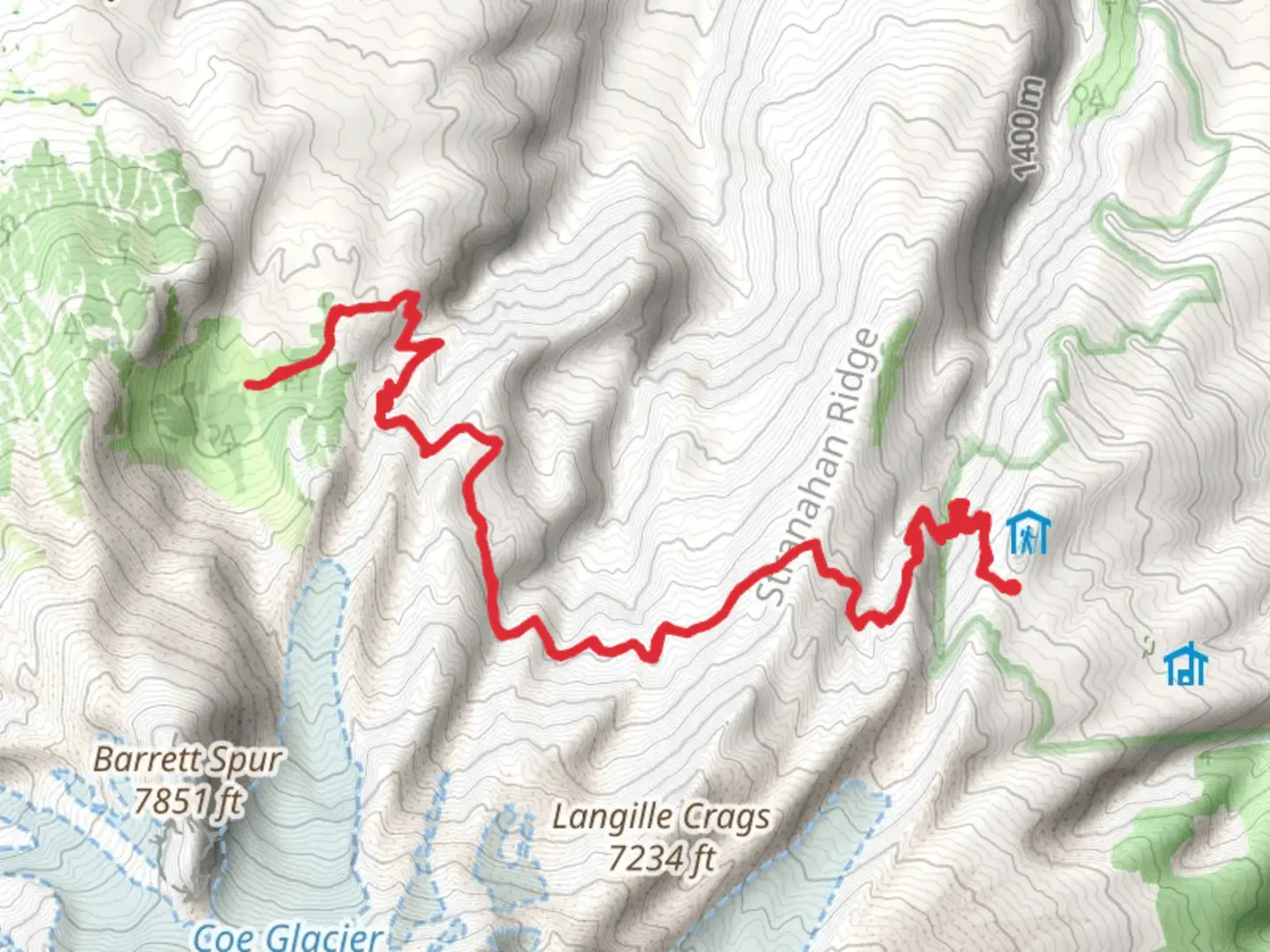 An image depicting the trail Coe Branch via Mount Hood Timberline Trail and its surrounding area.