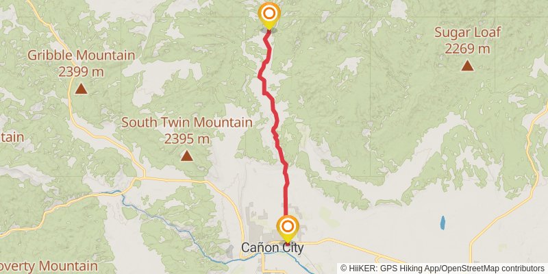 American Discovery Trail South Route - Colorado stage 17 Map