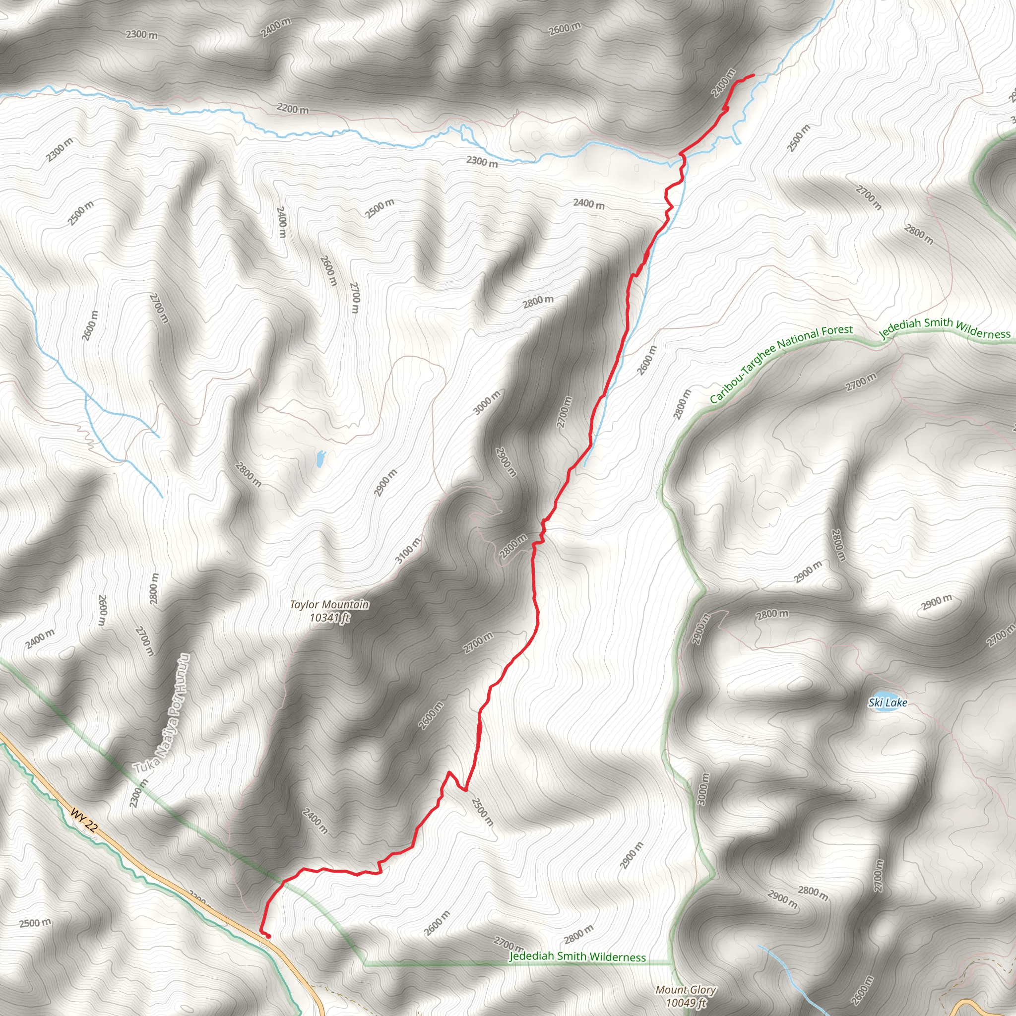 Moose Meadows via Coal Creek Trail mobile static map