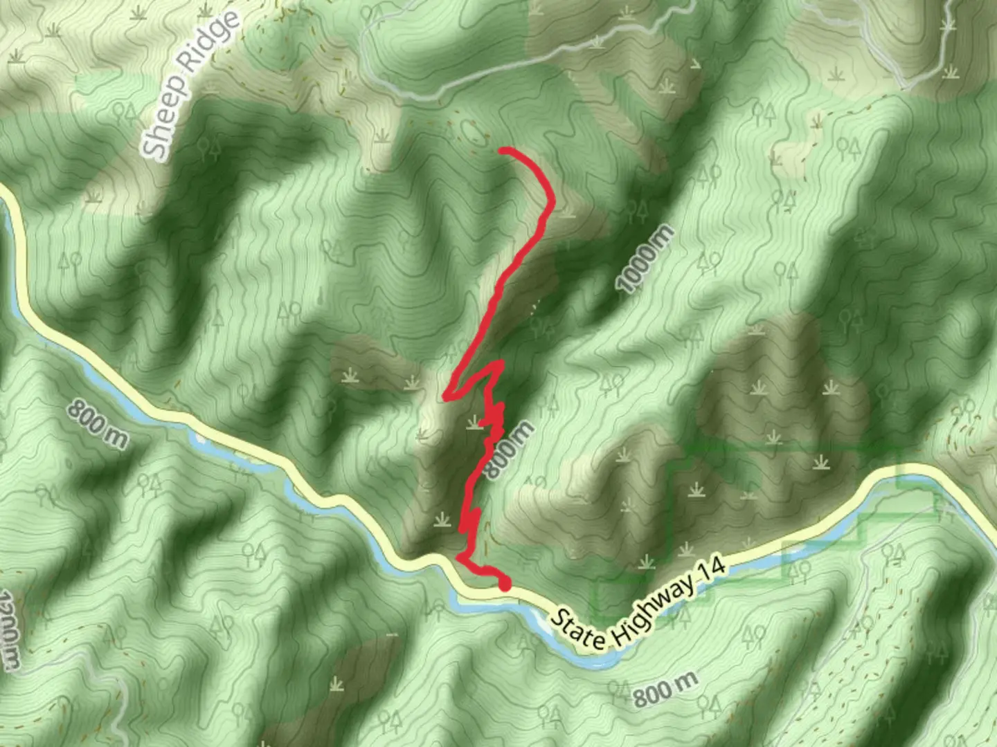 An image depicting the trail Castle Creek Trail and its surrounding area.