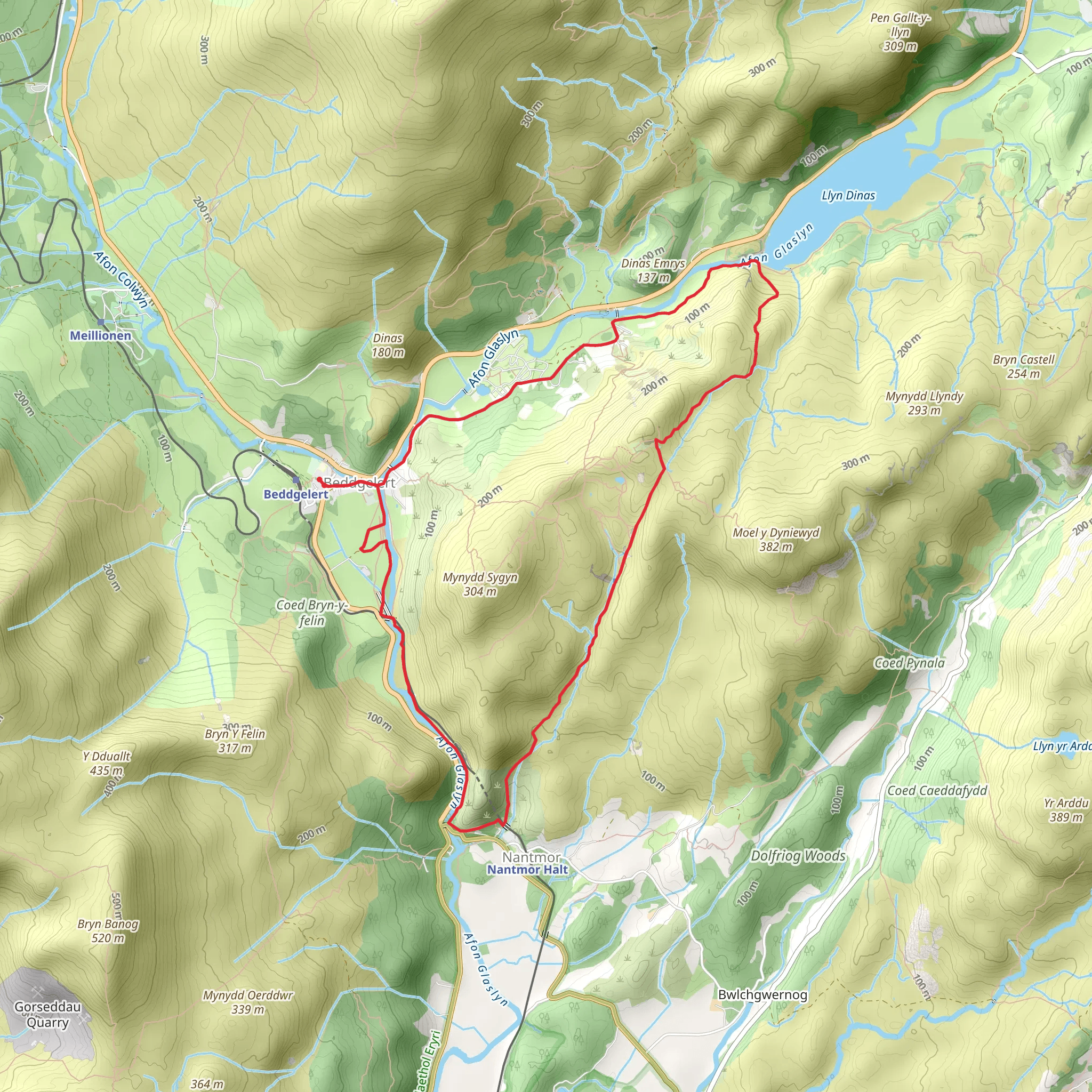 Fisherman's Path and Cwm Bychan mobile static map
