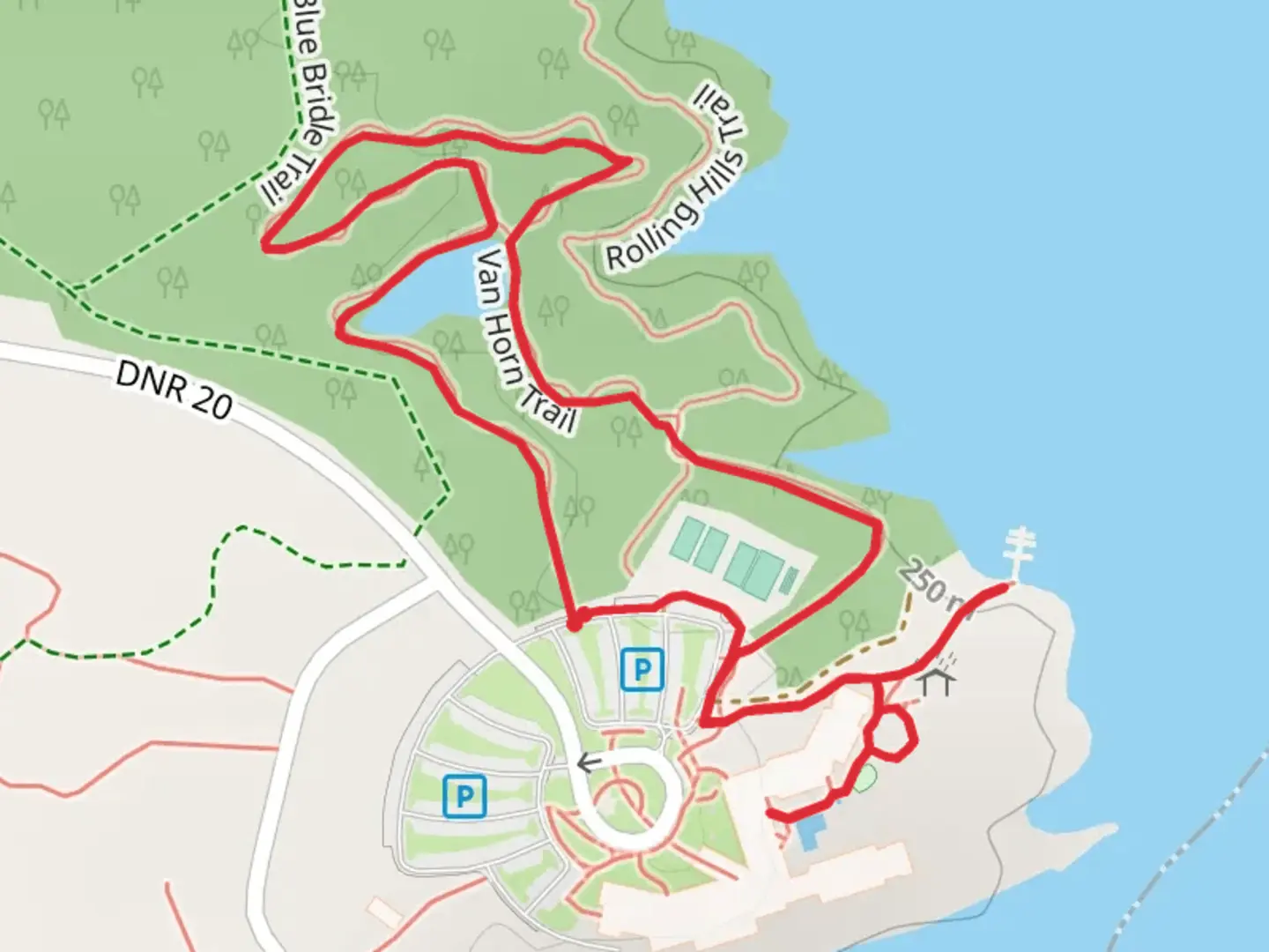 An image depicting the trail Van Horn Loop Trail and its surrounding area.