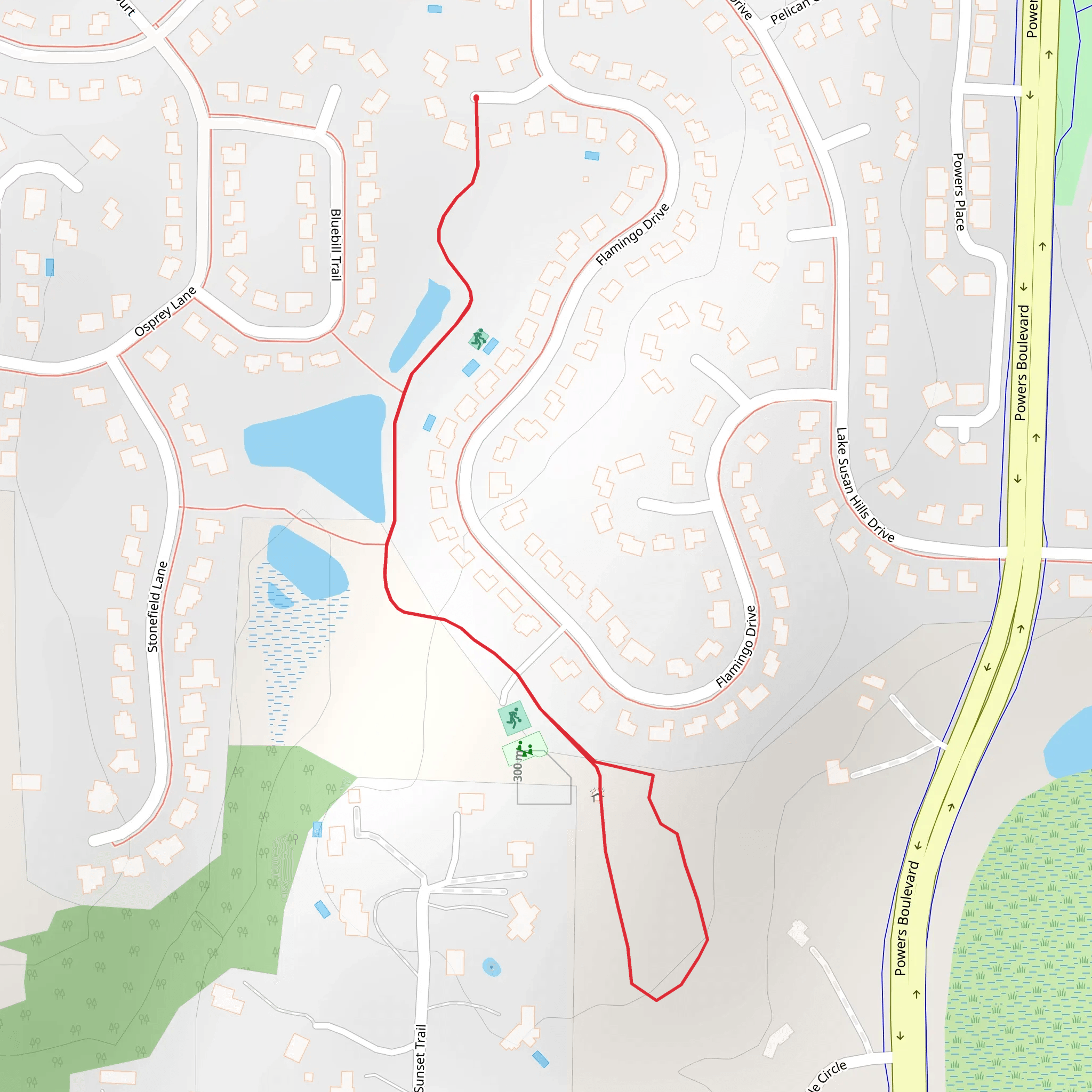 Mallard Court Road Walk mobile static map