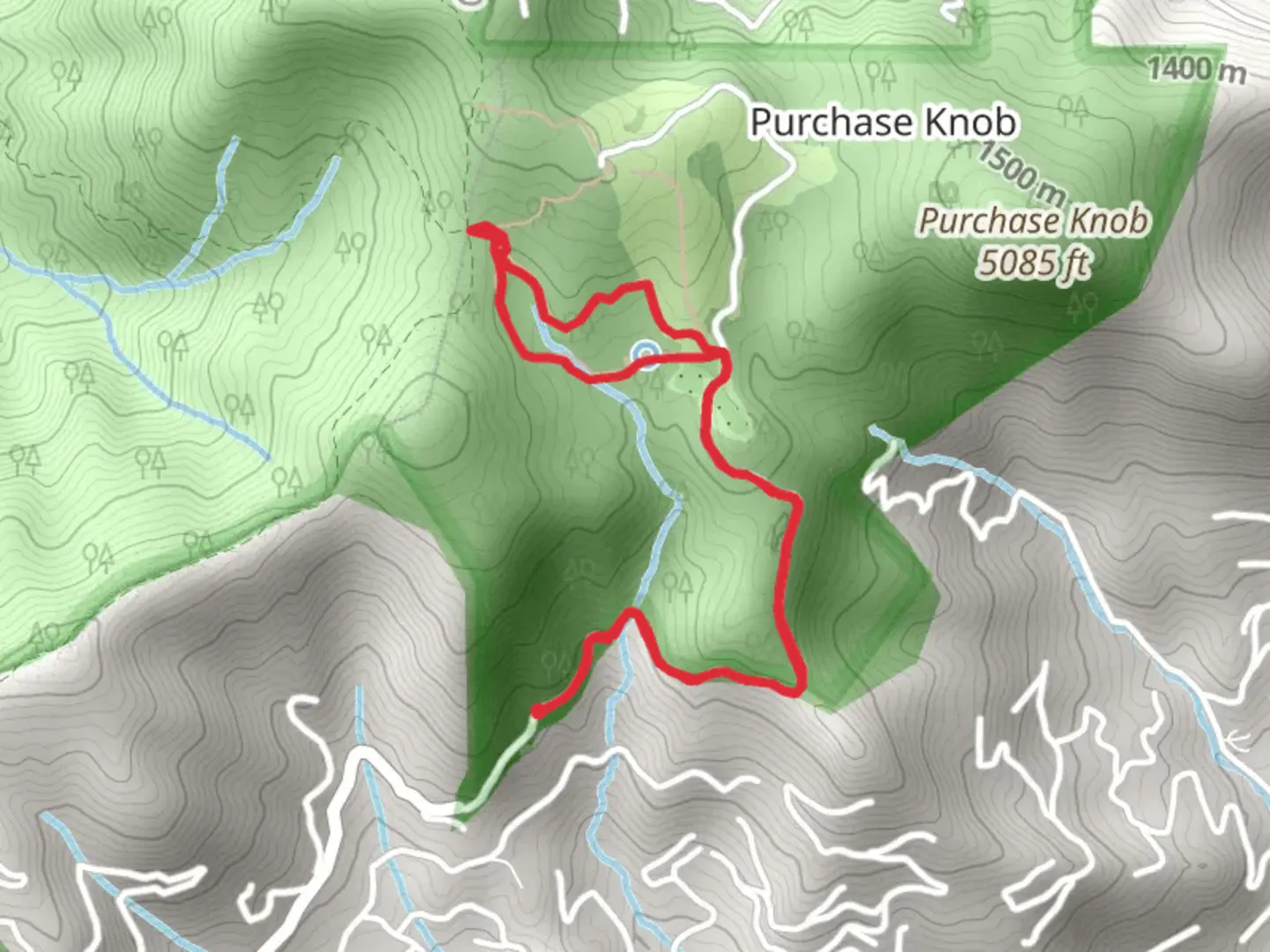 An image depicting the trail Ferguson Cabin Loop Trail and its surrounding area.