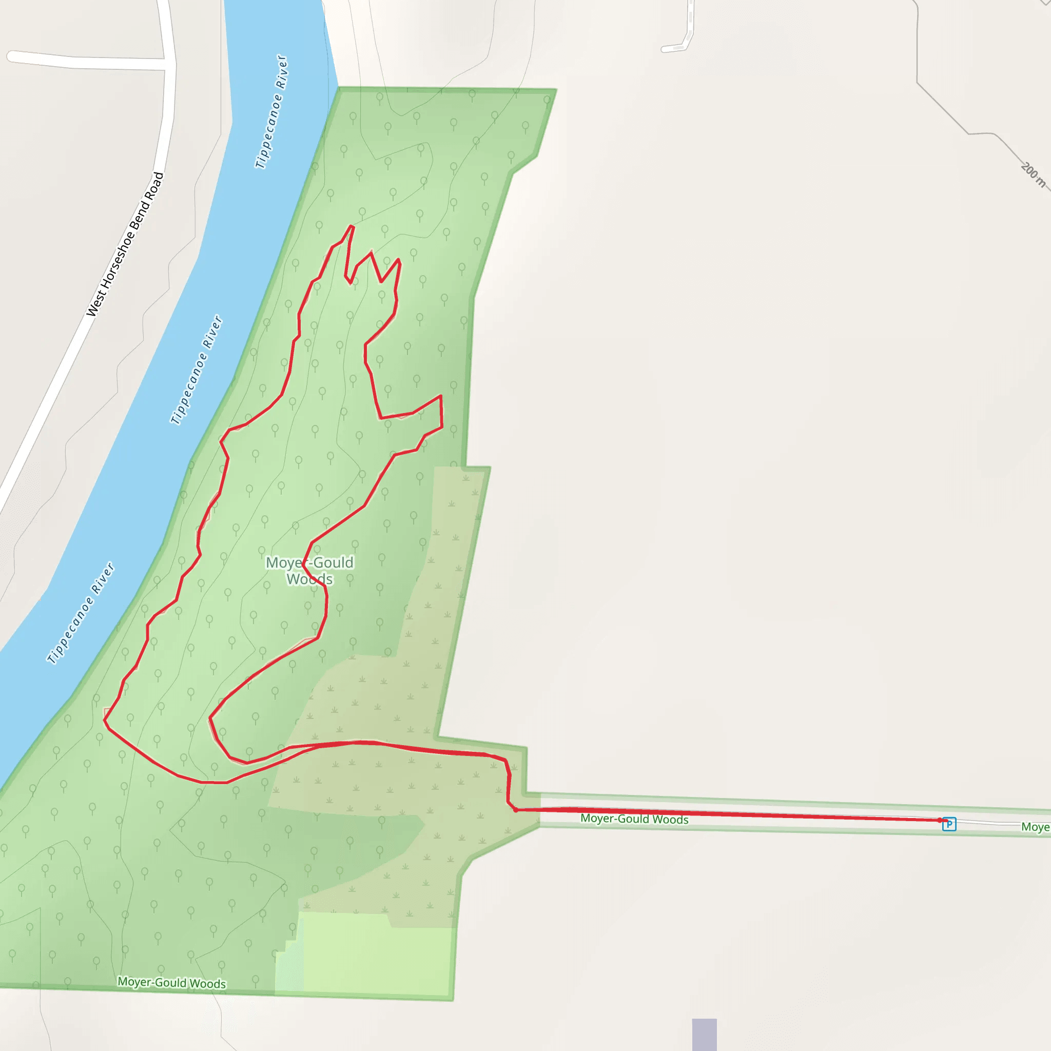 Tippecanoe River Loop mobile static map