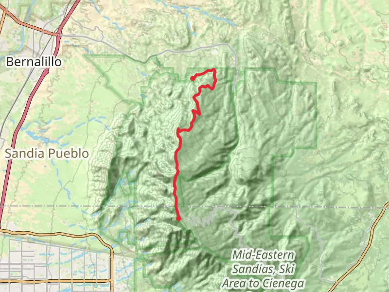 Sandia Crest Point to Point