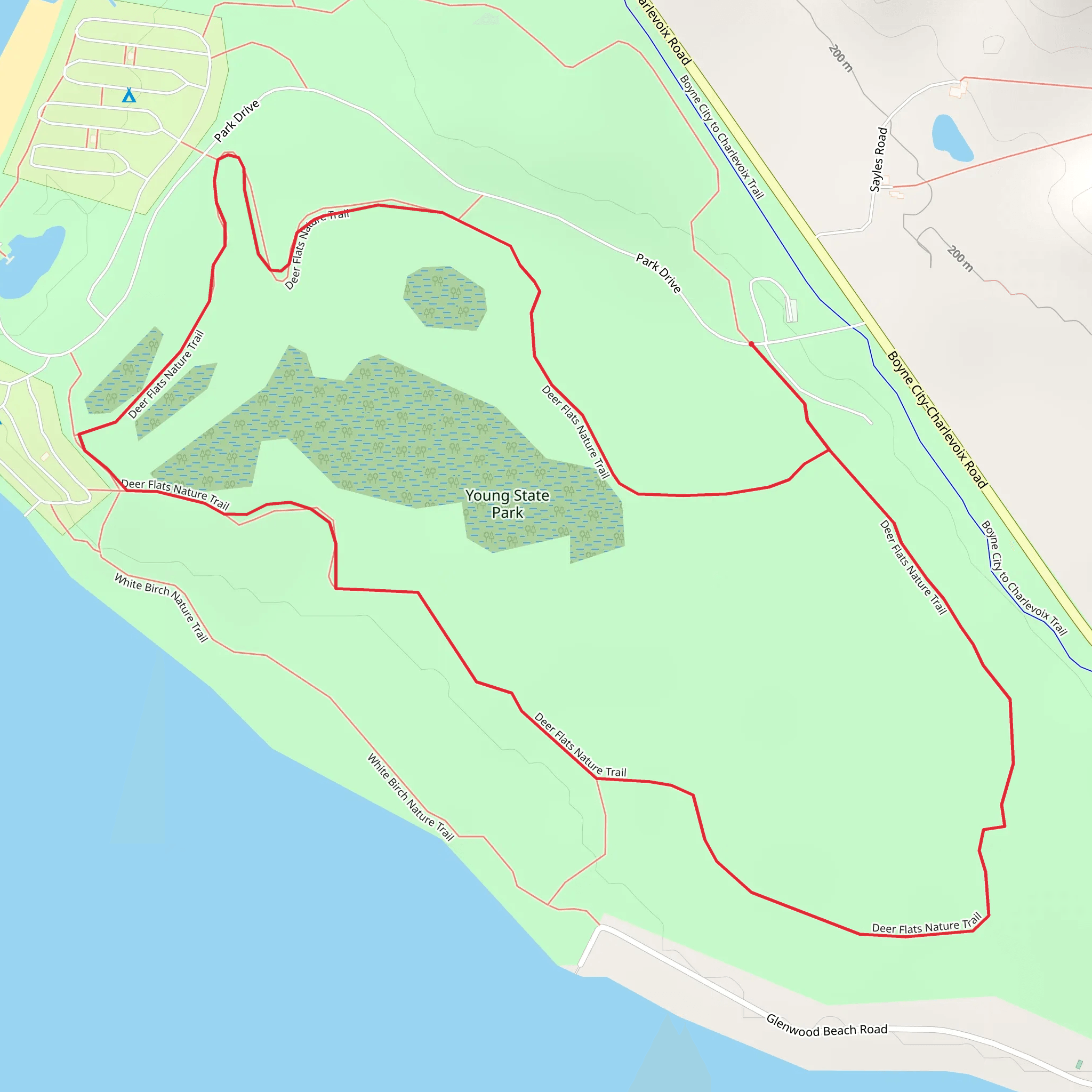 Deer Flats Nature Loop Trail mobile static map