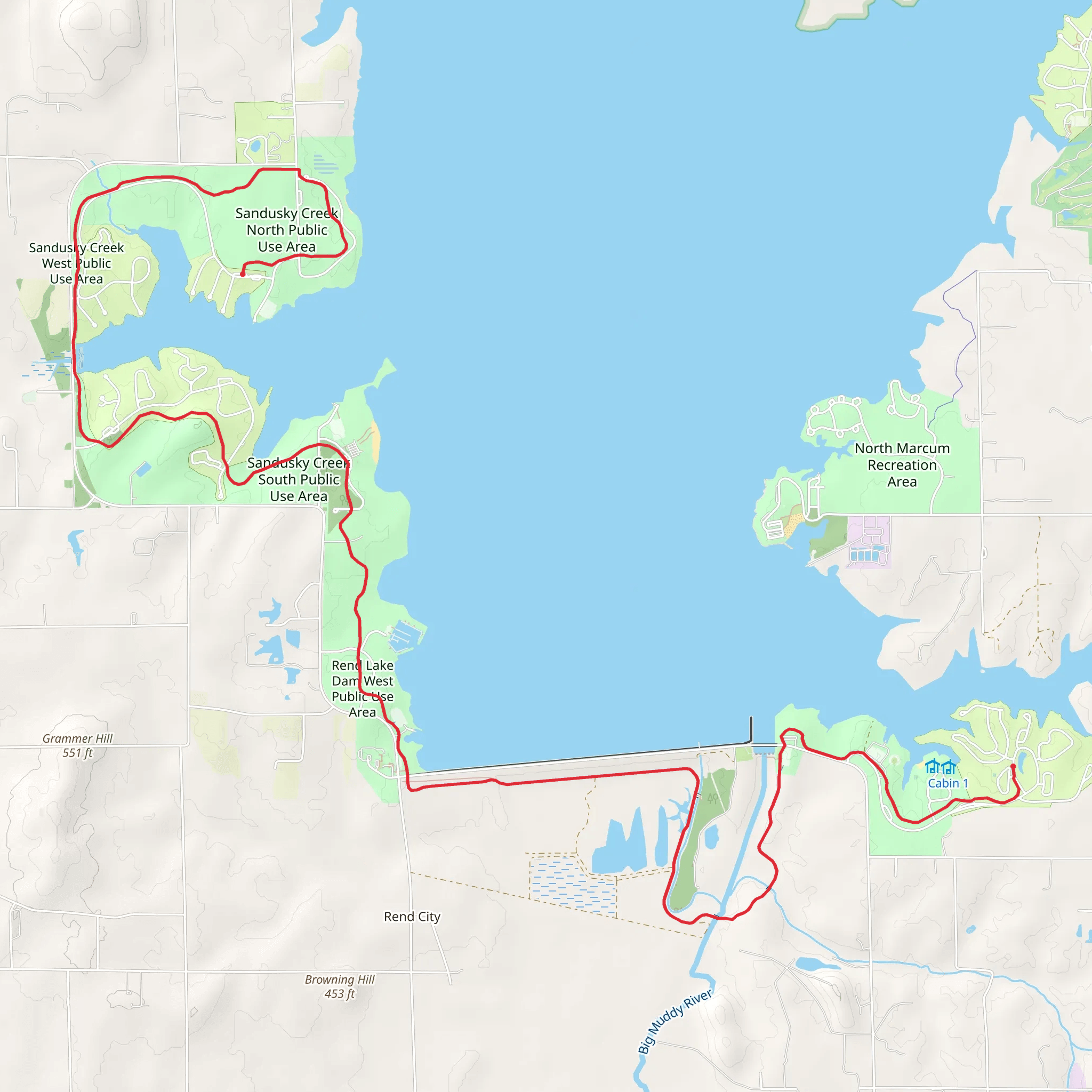 Rend Lake Trail mobile static map