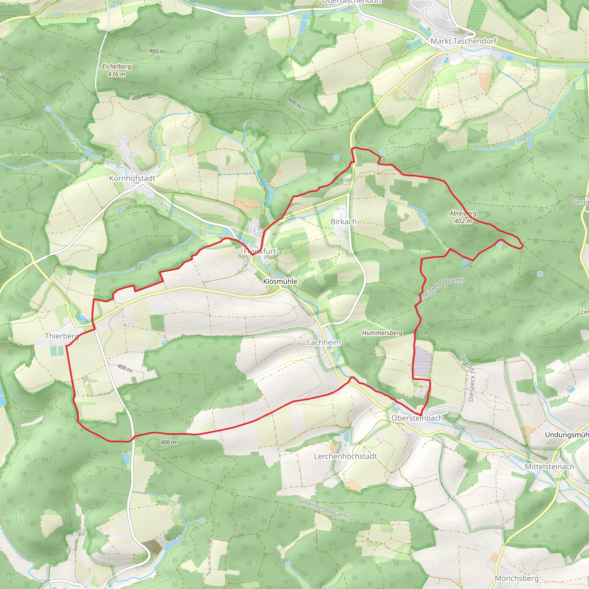 Obersteinbach and Thierberg Loop mobile static map