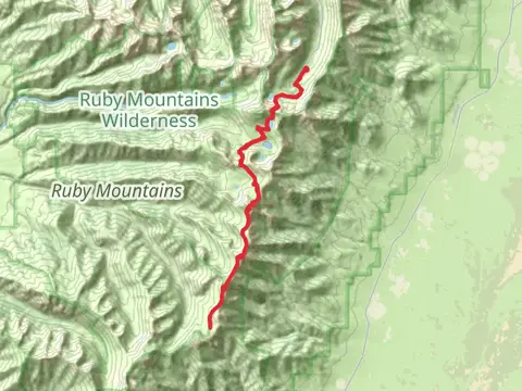 Ruby Crest National Recreation Trail, Wines Peak, Liberty Lake, Dollar Lakes Trail