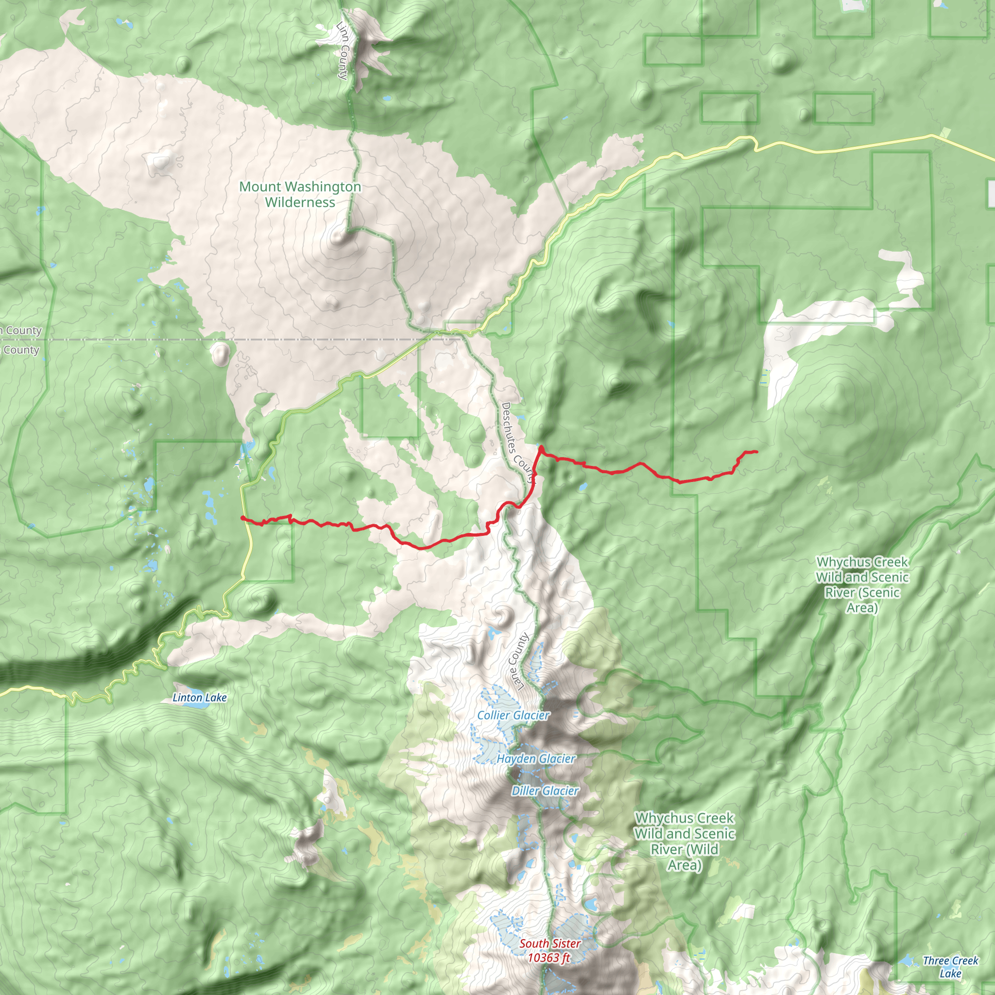 Scott Lake and Scott Pass Trail mobile static map