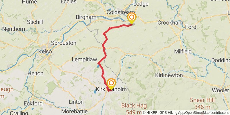Berwick Borough Boundary Walk stage 7 Map