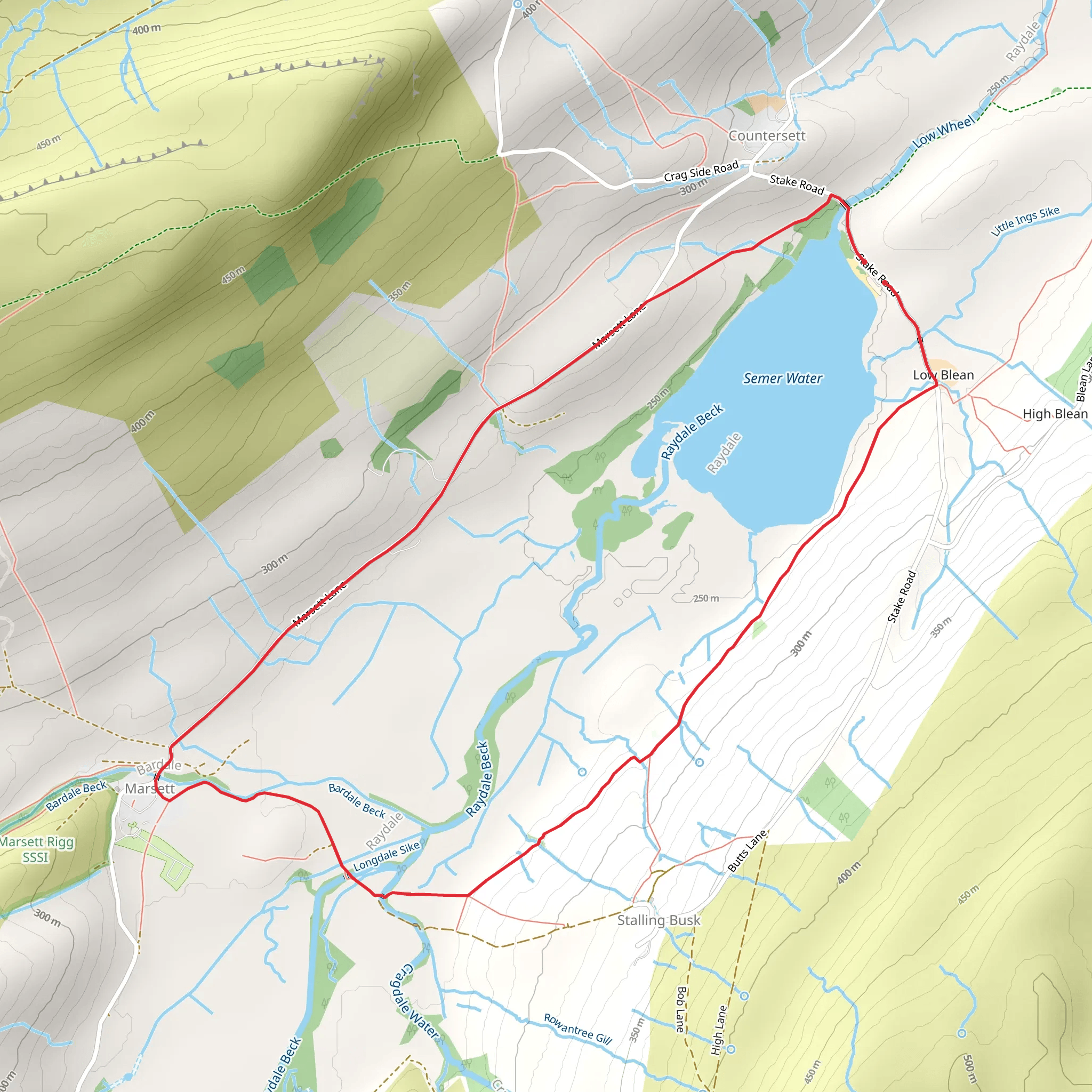 Semer Water mobile static map