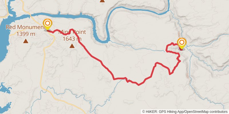 Hayduke Trail stage 13 Map