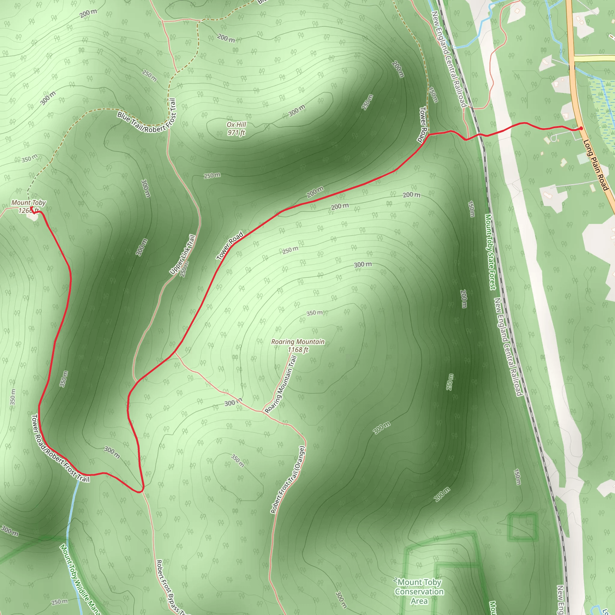 Mount Toby from Long Plain Road mobile static map