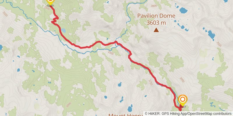 John Muir Trail stage 11 Map
