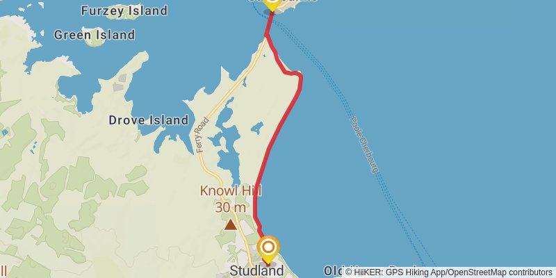 Dorset Loop from North Haven Point stage 16 Map
