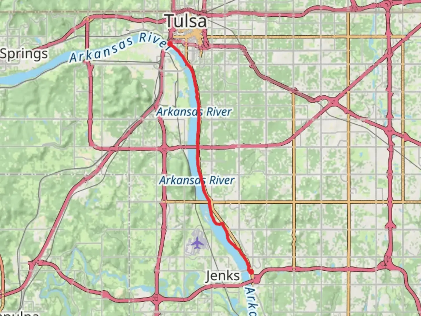 An image depicting the trail Riverparks East Bank Trail and its surrounding area.