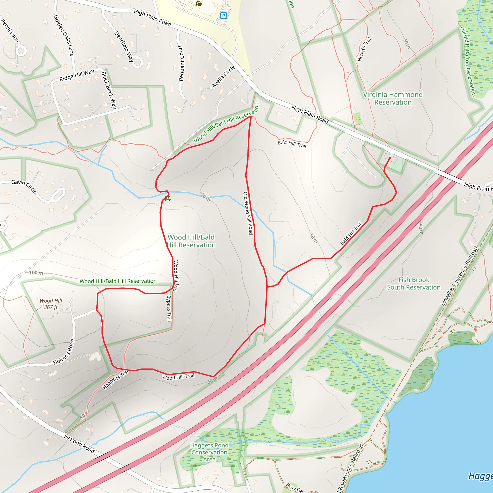 Bluestar Memorial Trail mobile static map