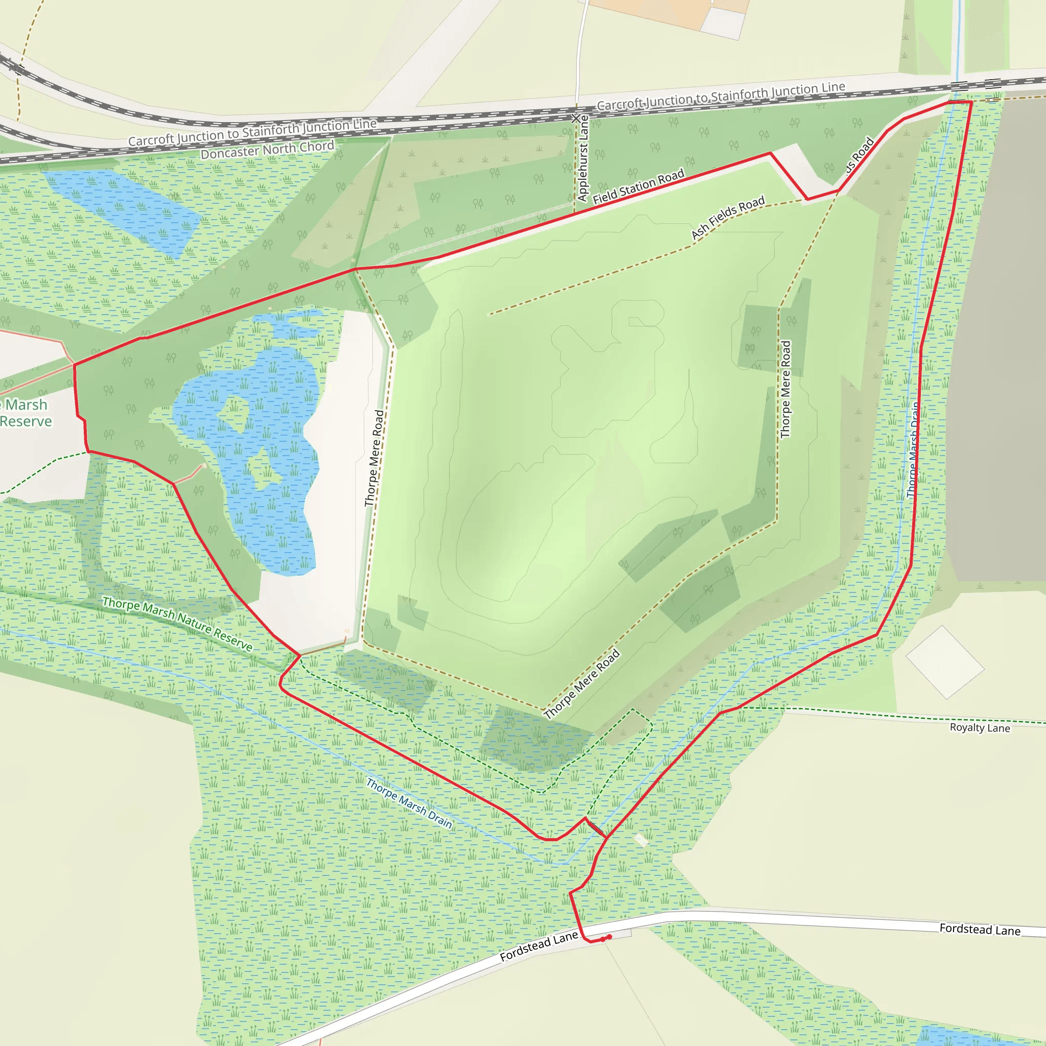 Thorpe Marsh Nature Reserve Loop mobile static map