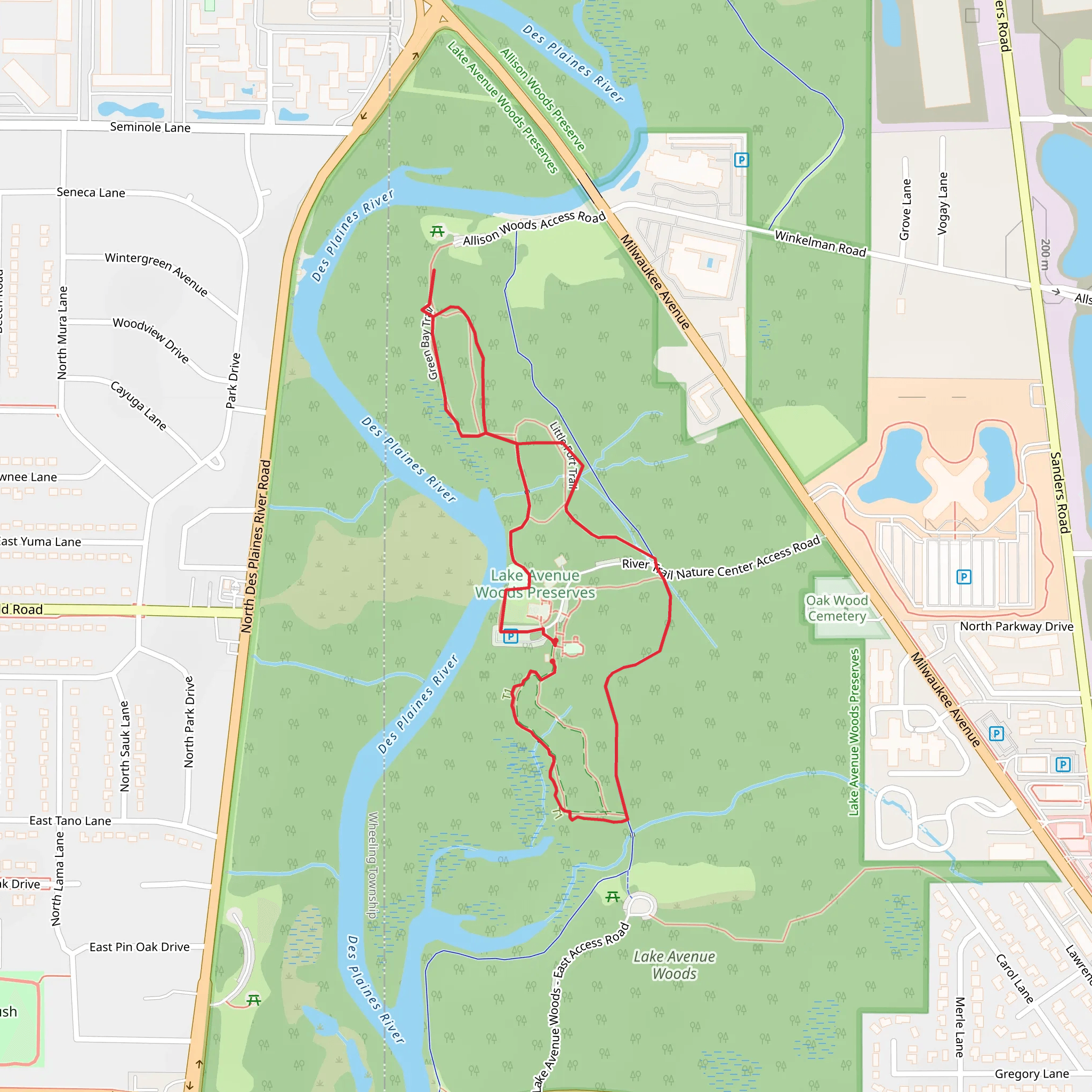 Little Fork, Green Bay and Des Plains River Loop Trail mobile static map
