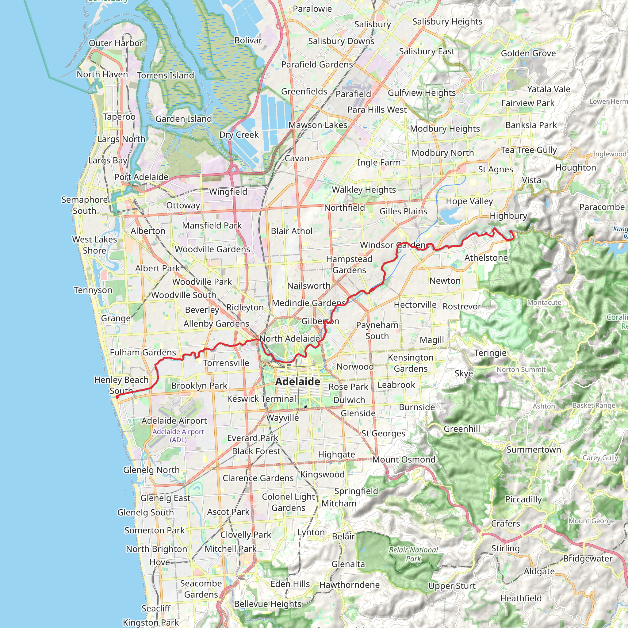 River Torrens Linear Park mobile static map