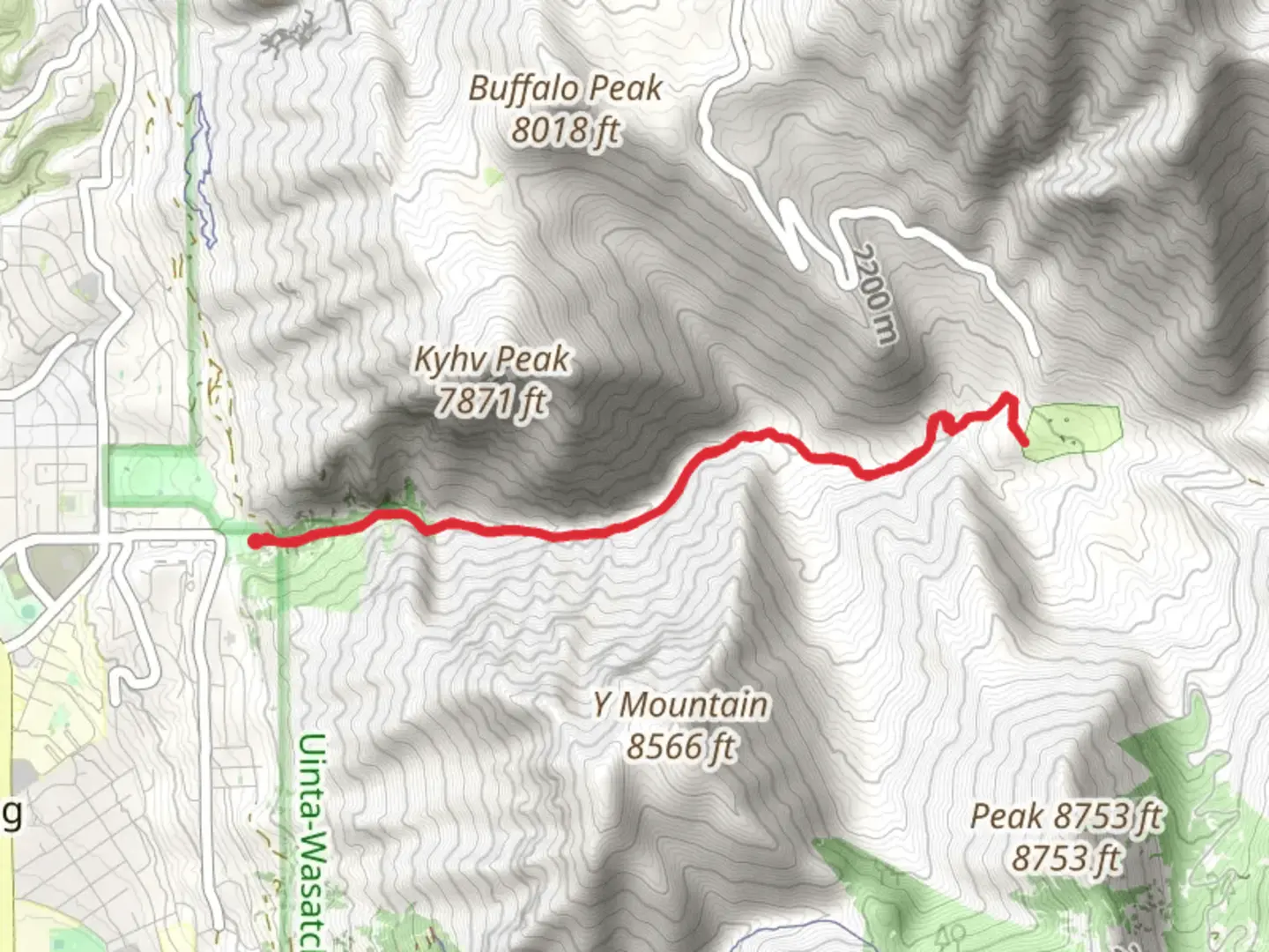 An image depicting the trail Rock Canyon and Dry Fork Trail and its surrounding area.