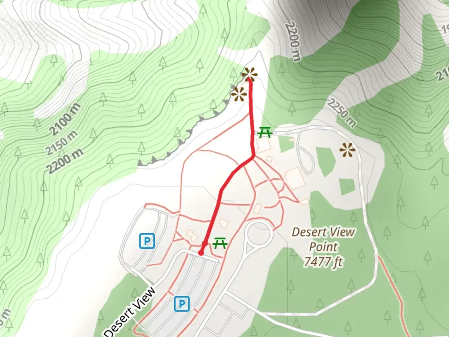 An image depicting the trail Navajo Point and its surrounding area.