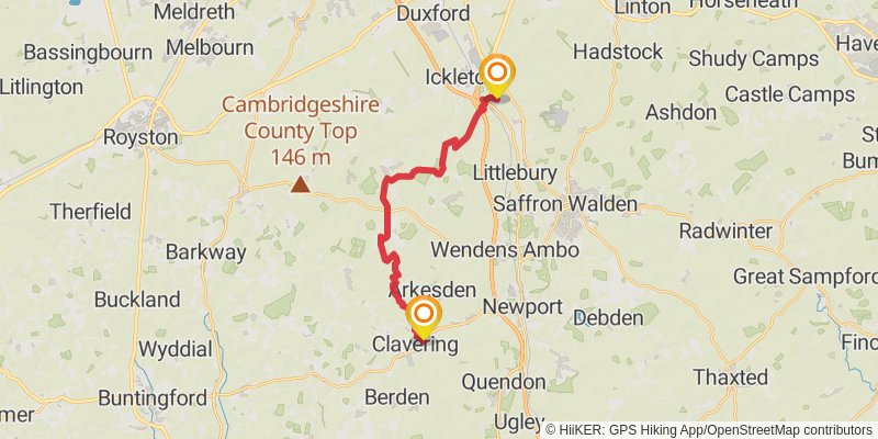 Uttlesford Way stage 2 Map