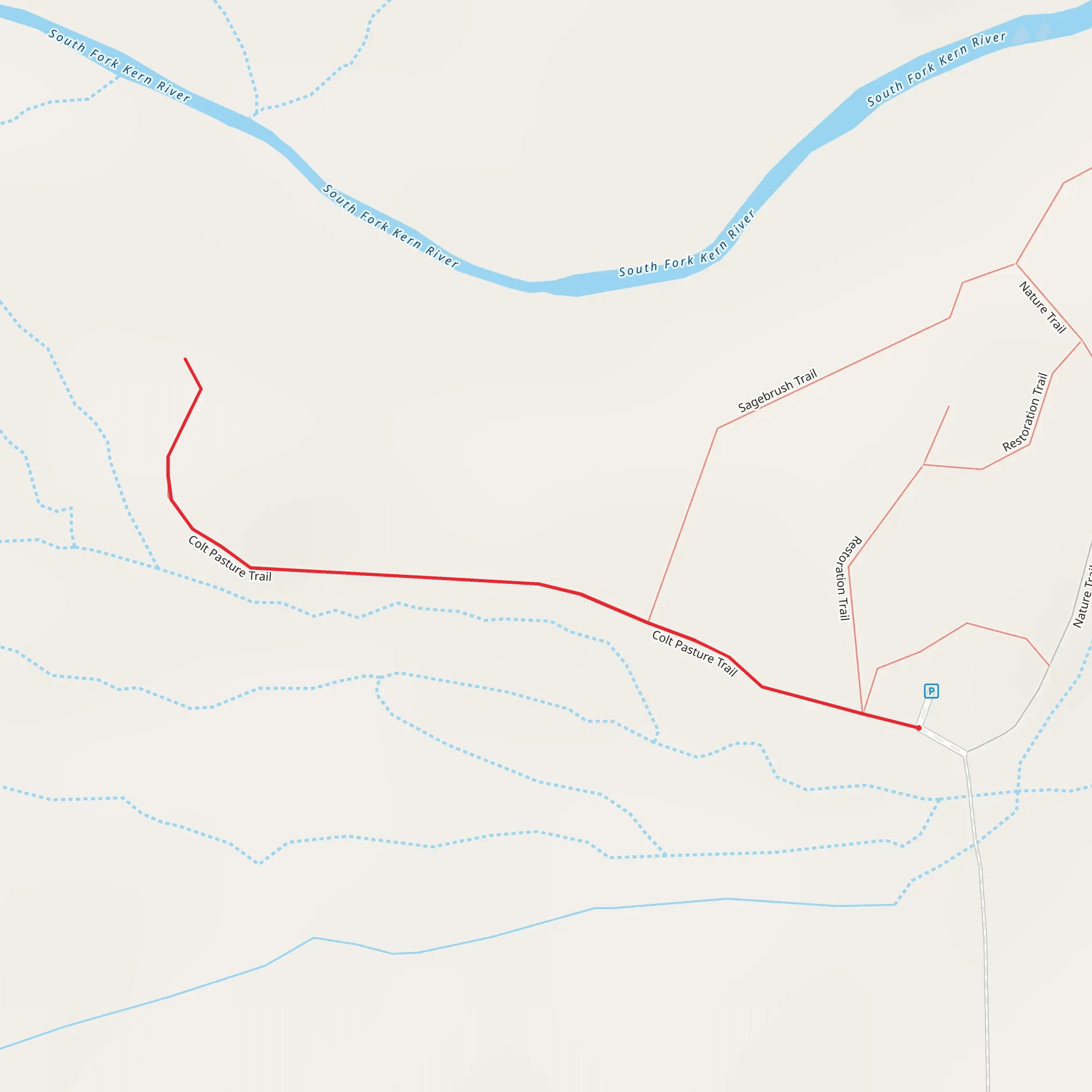 Colt Pasture Trail mobile static map