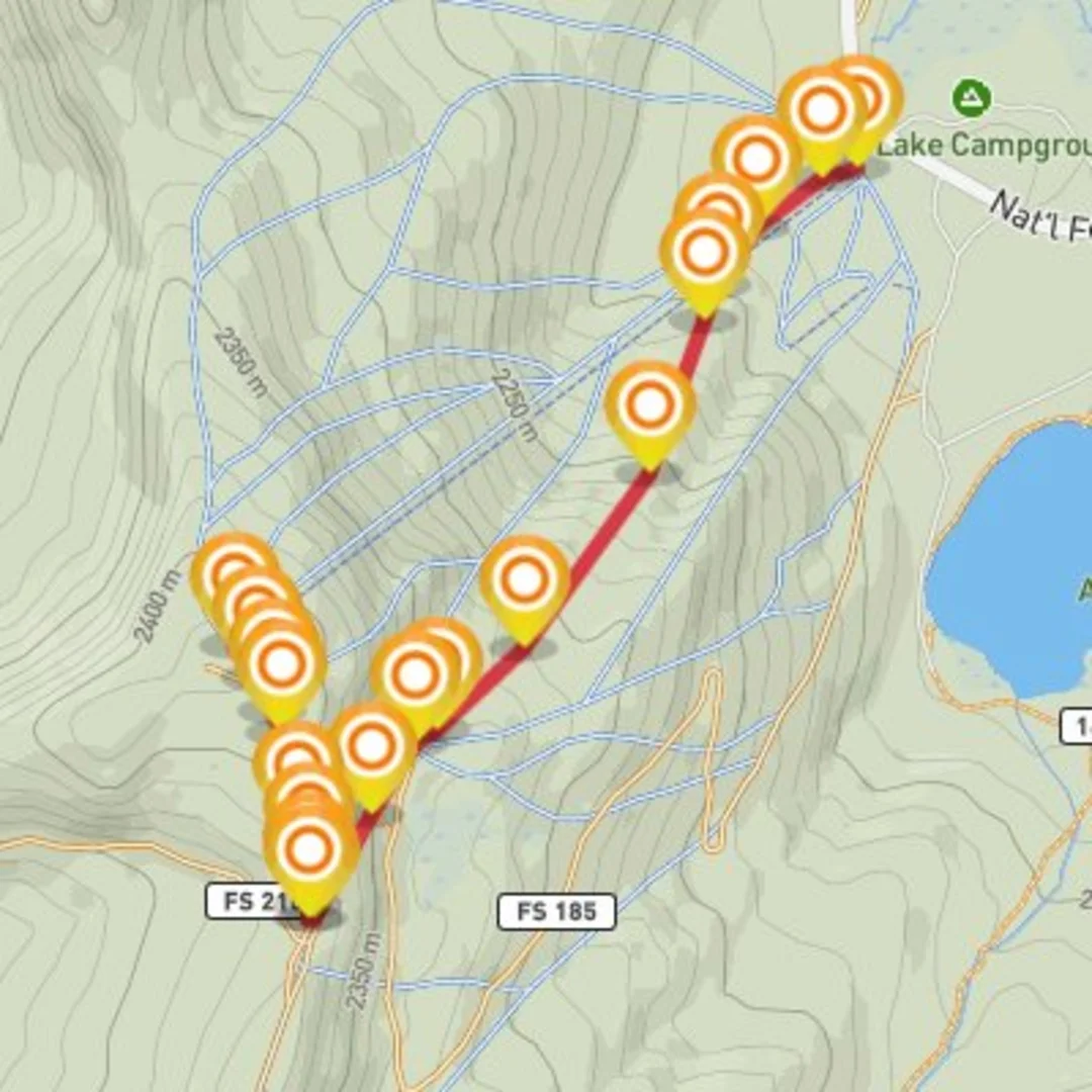 An image depicting the trail Ski- Variety and its surrounding area.