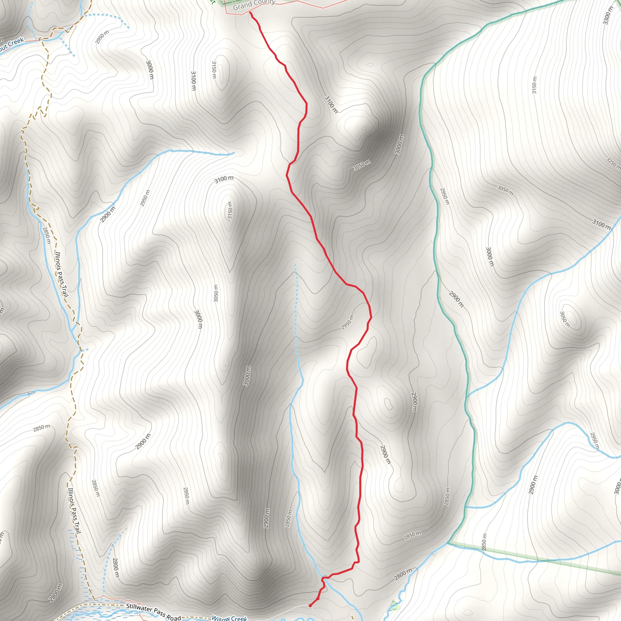 Bill Creek Trail mobile static map