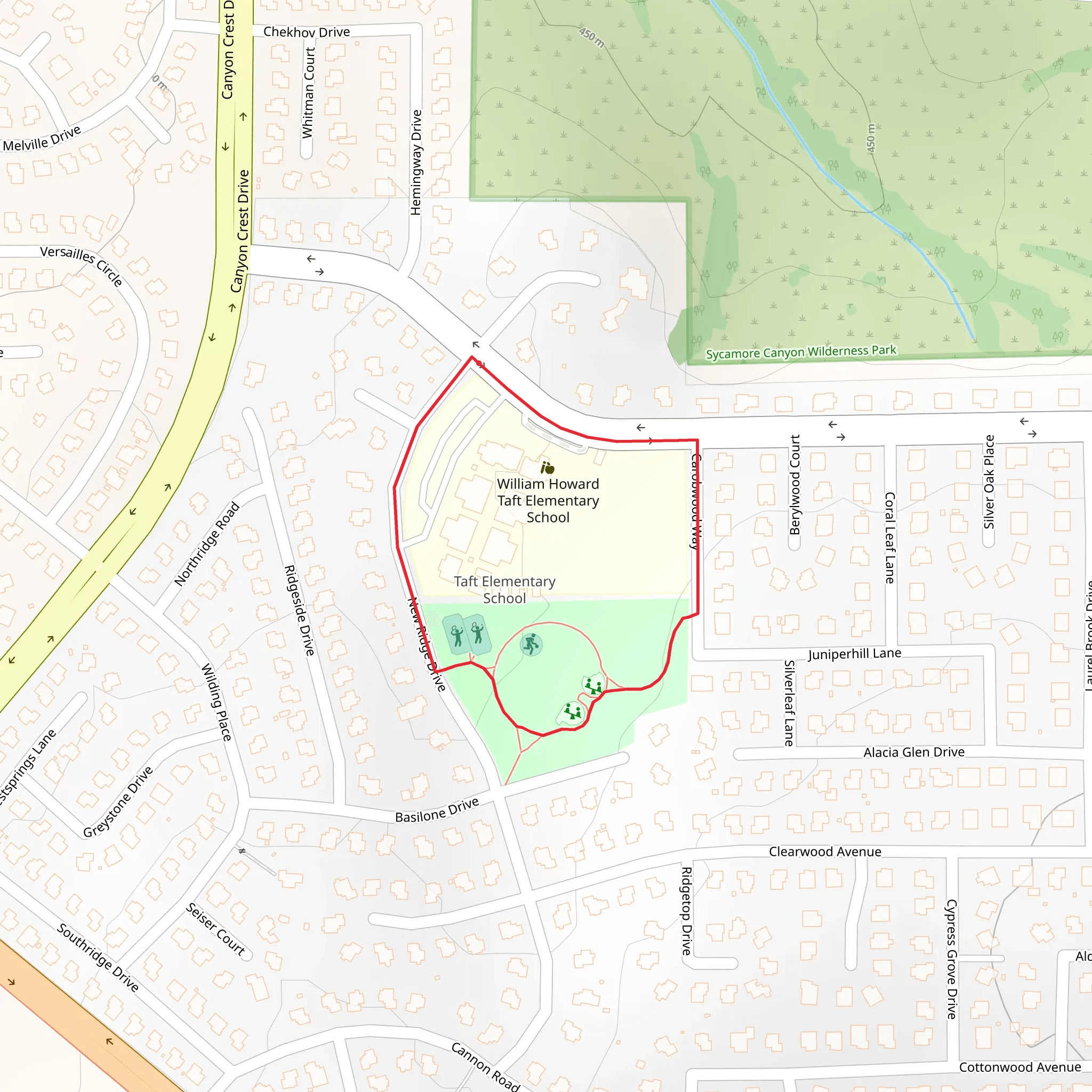 Taft Park Loop mobile static map