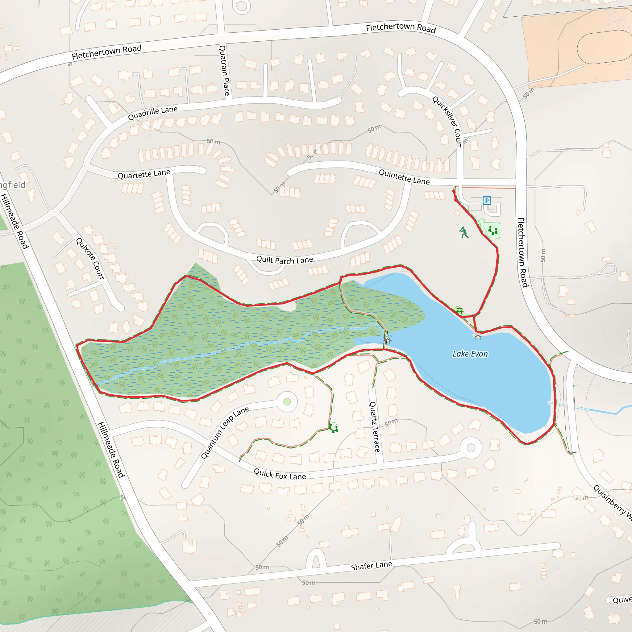 Lake Evan Loop mobile static map