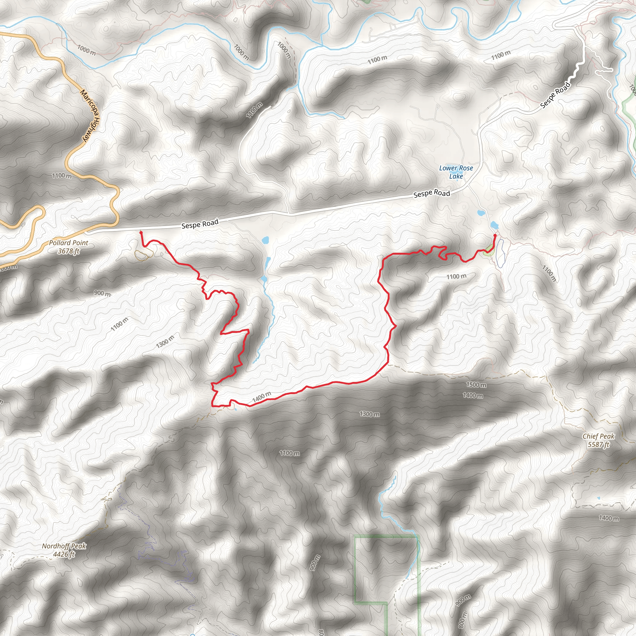 Rose Valley Campground and Howard Creek mobile static map