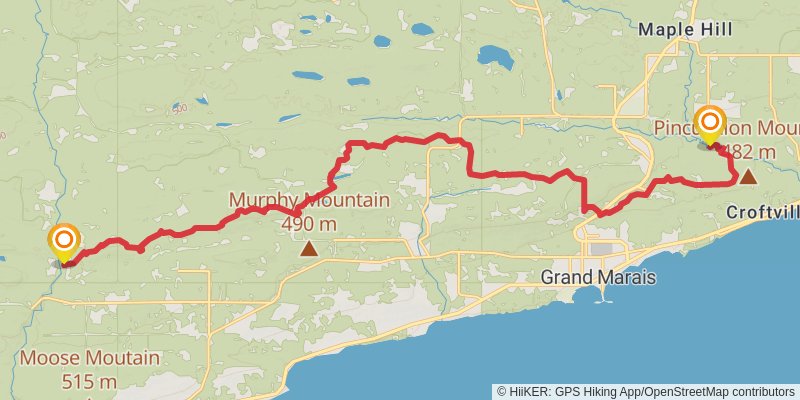 Superior Hiking Trail stage 17 Map