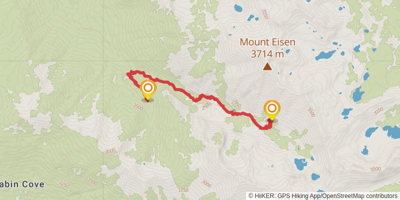 Mineral King And Little Five Lakes Loop stage 4 Map