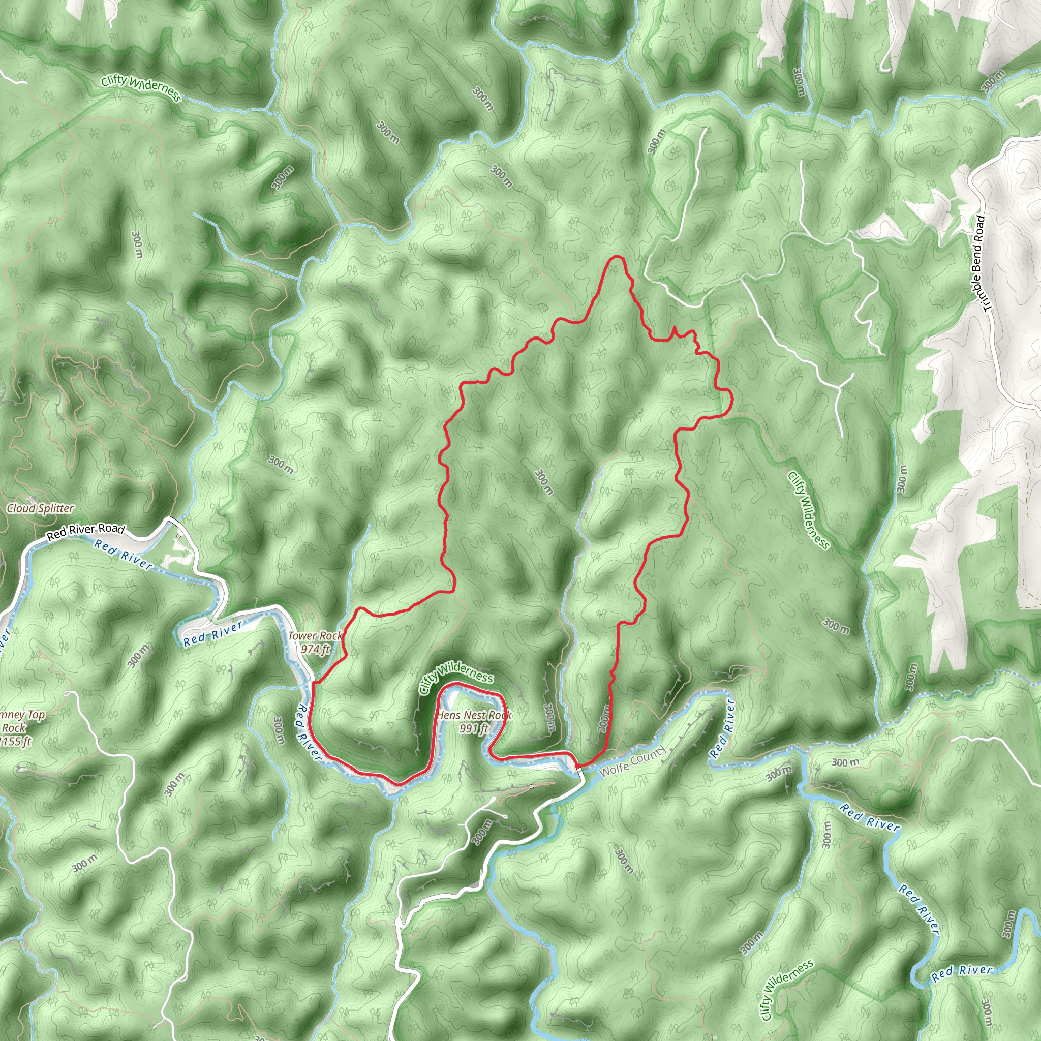 Osbourne Bend Loop Trail mobile static map