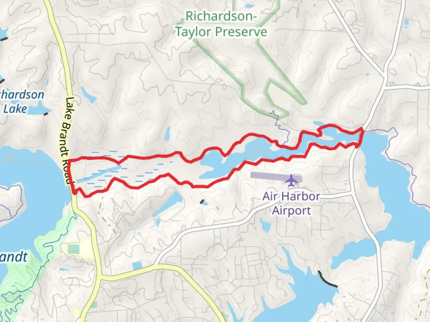 An image depicting the trail Reedy Fork Loop and its surrounding area.