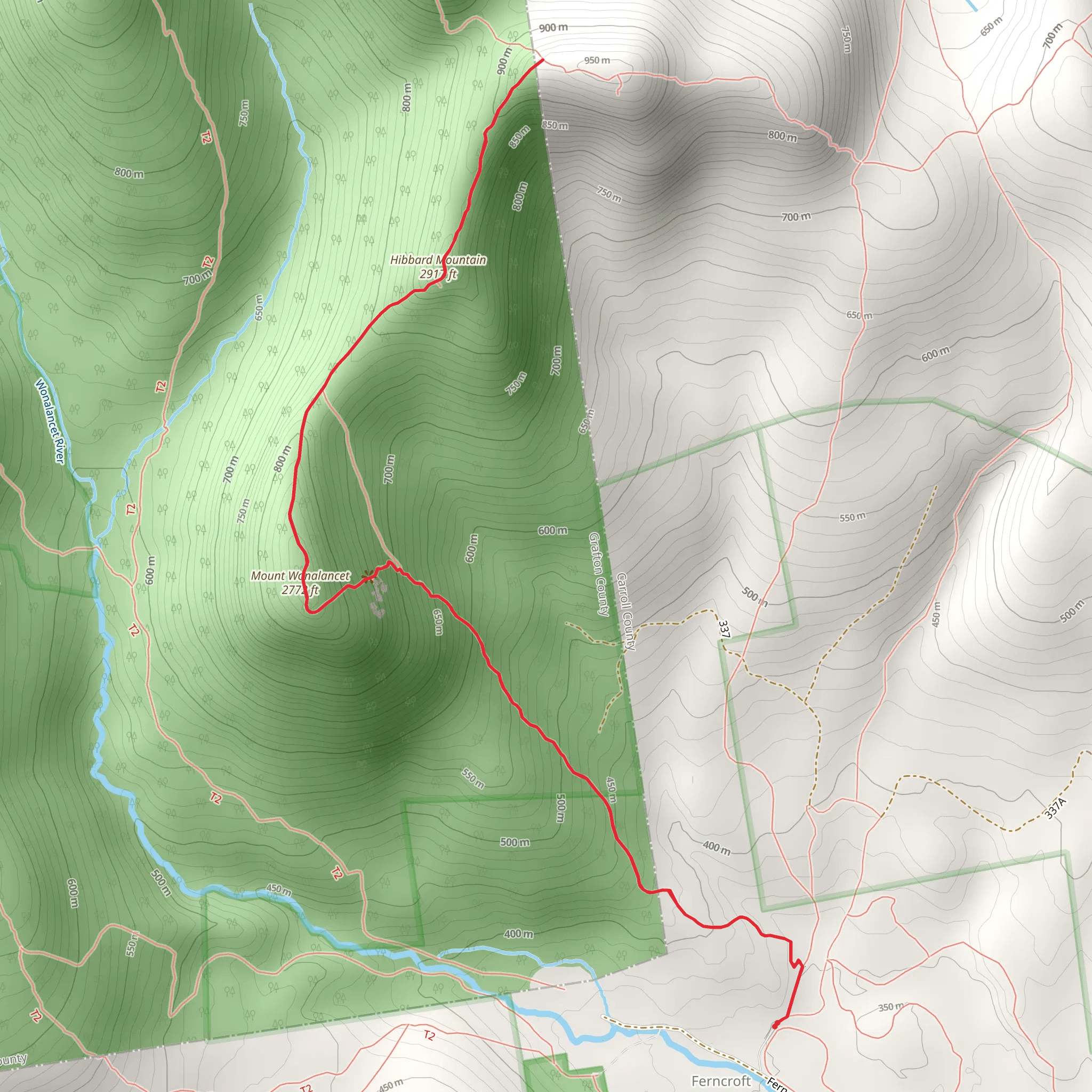 Wonalancet Range Trail mobile static map