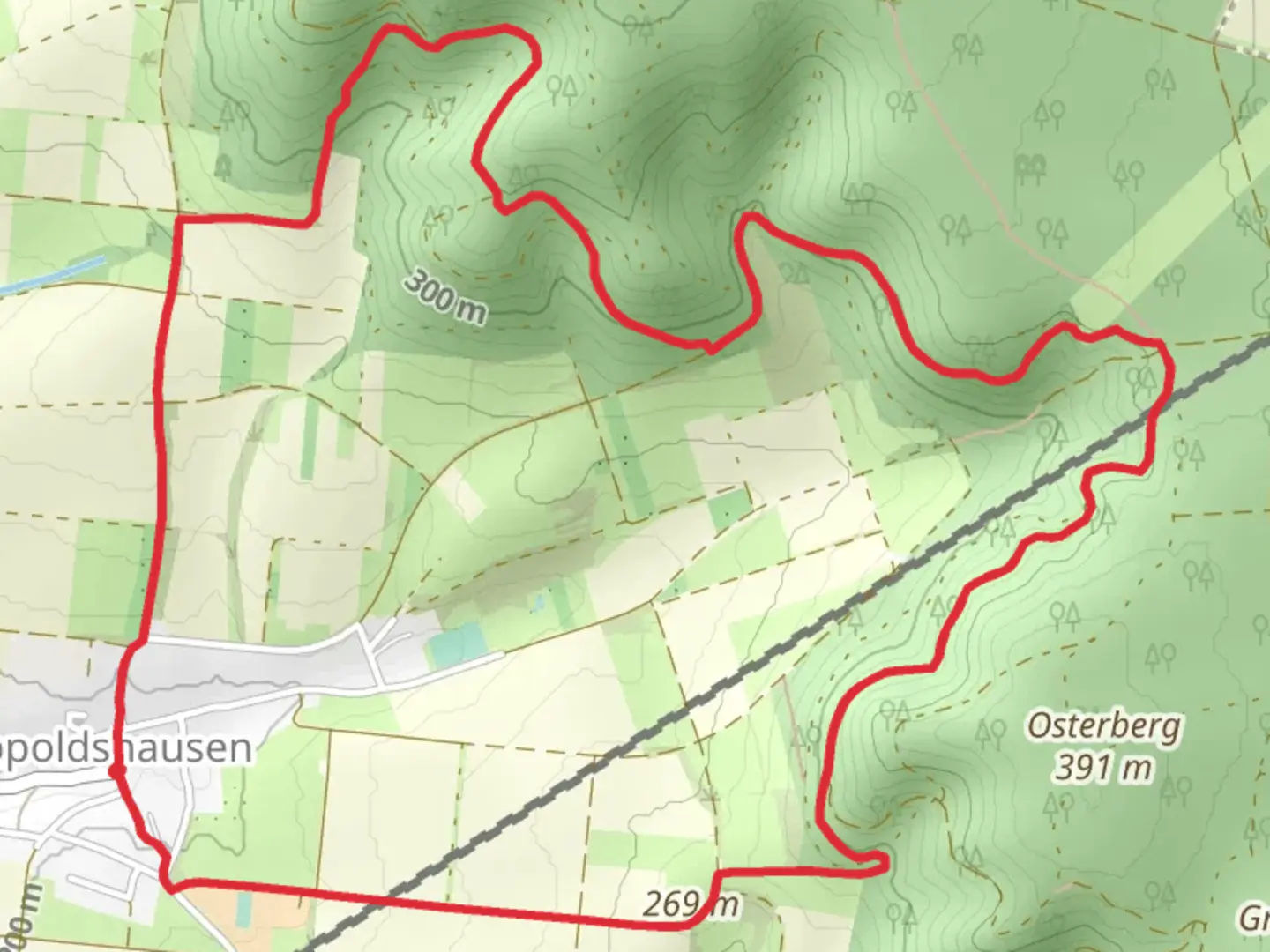 An image depicting the trail Der Frauenschuhweg and its surrounding area.