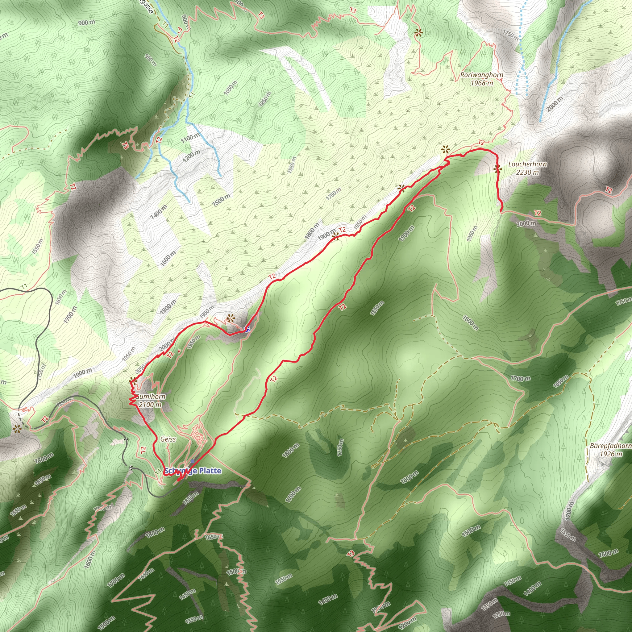 Schynige Platte - Loucherhorn - Schynige Platte mobile static map