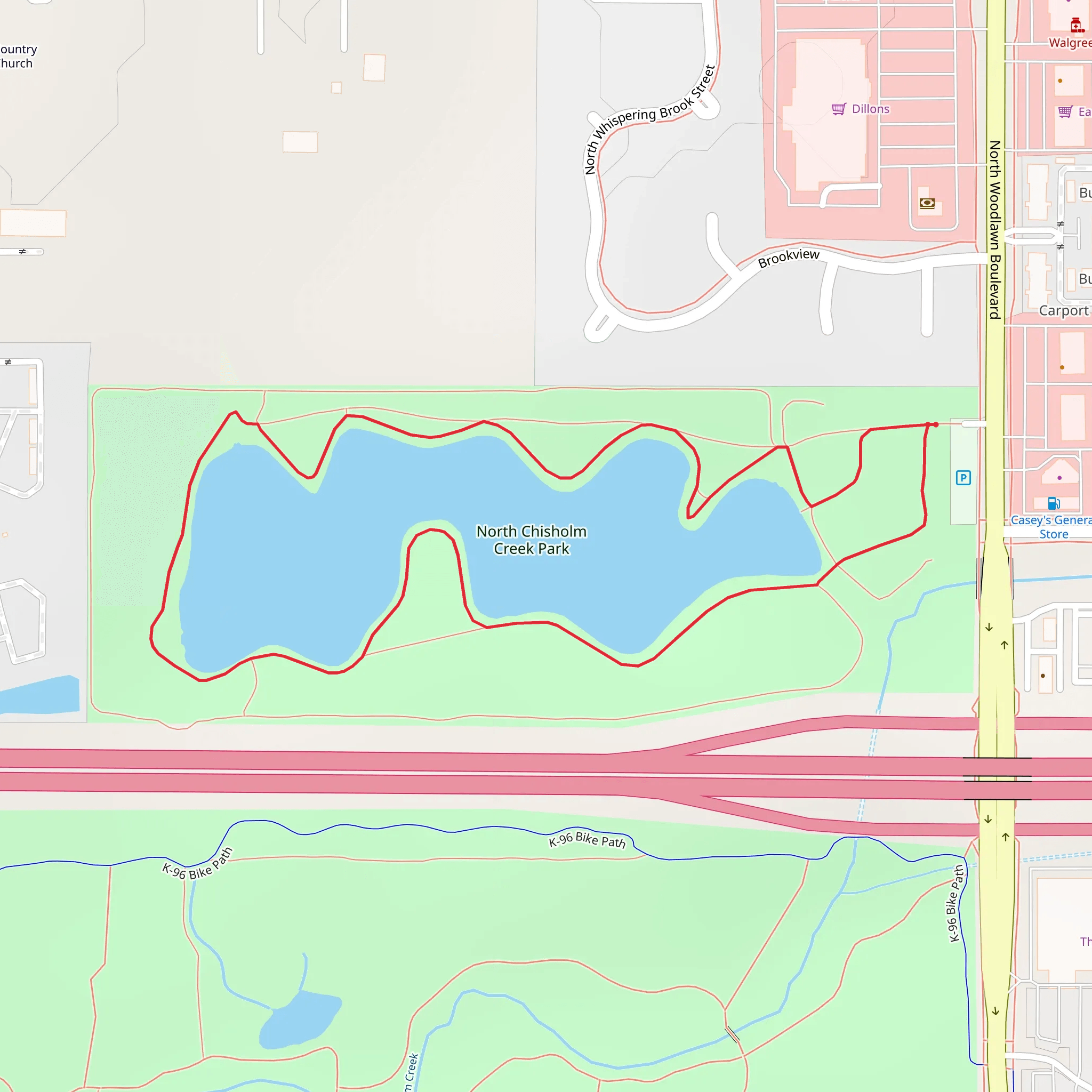 North Chisolm Creek Park Loop mobile static map