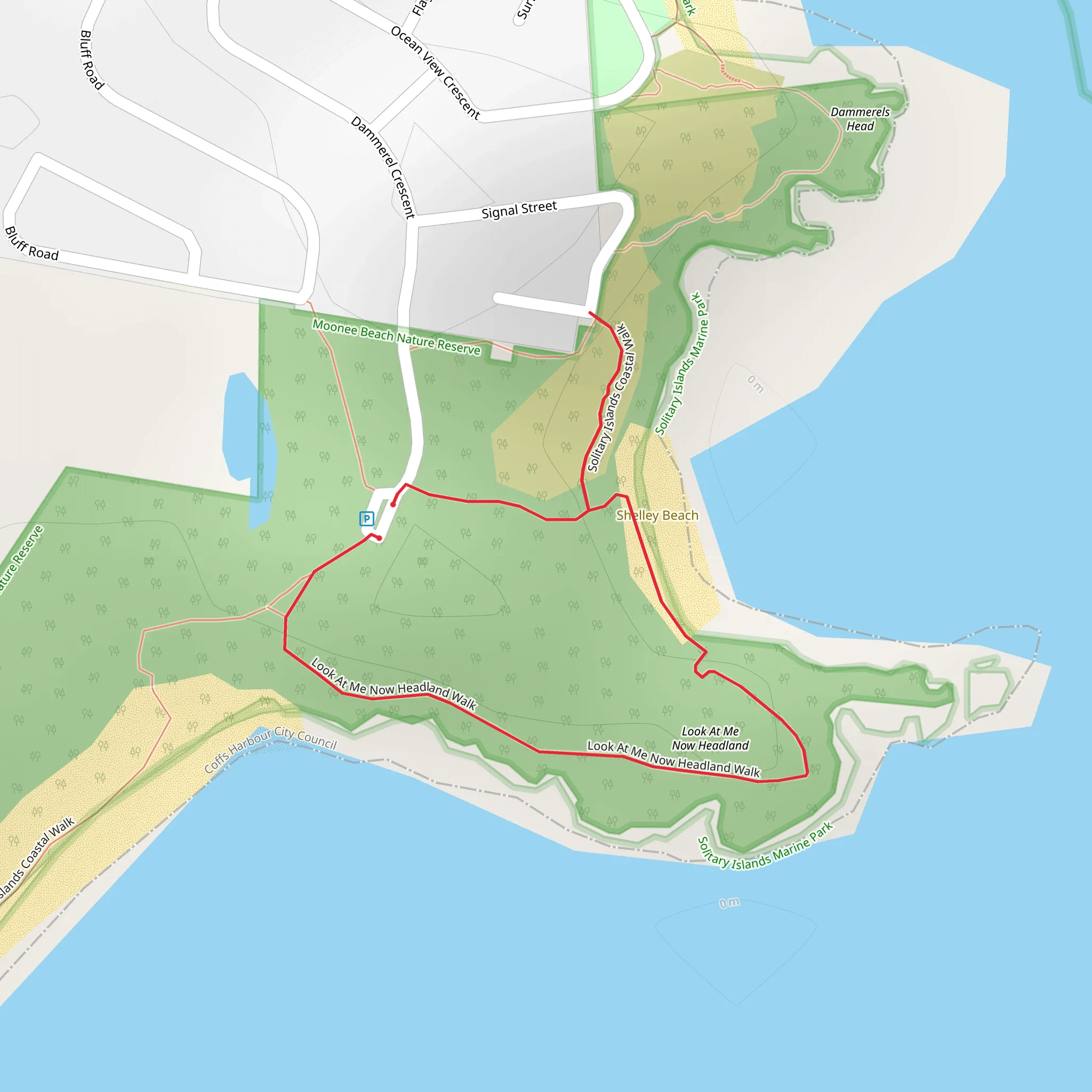 Look at me now Headland Walk mobile static map