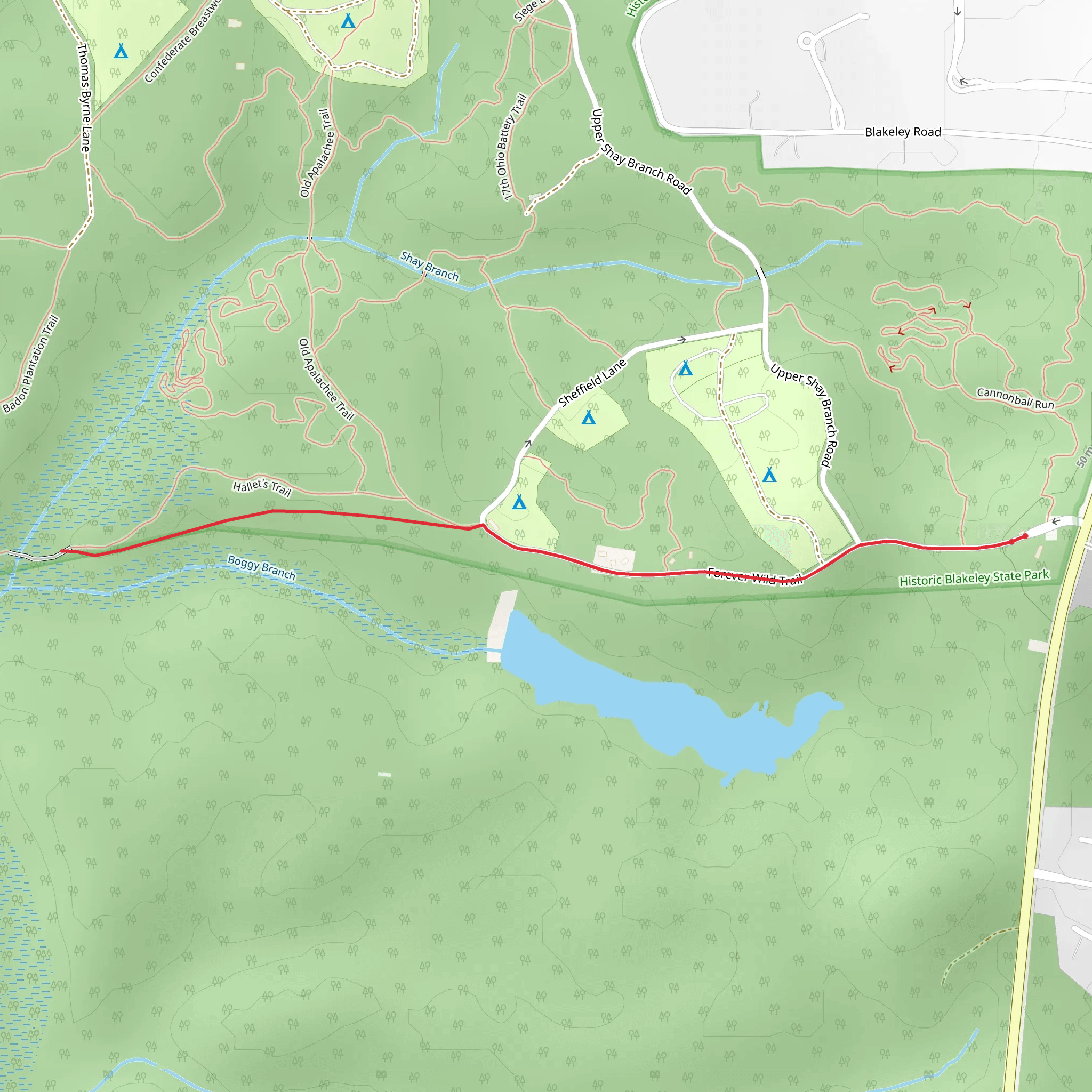 Boggy Branch mobile static map