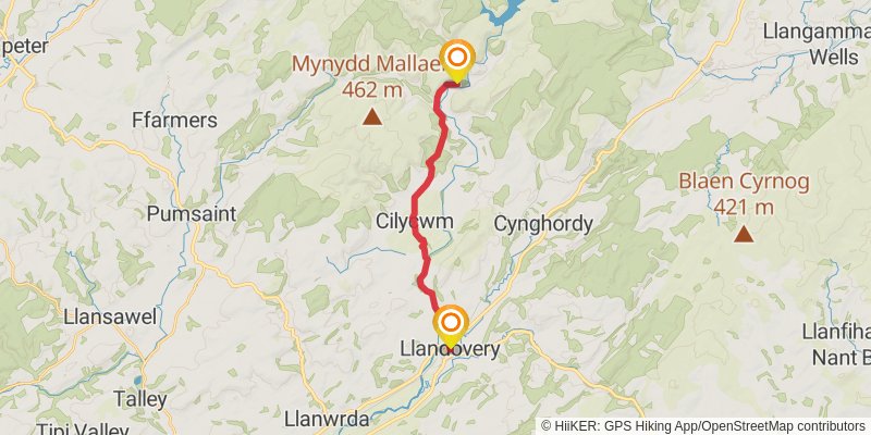 Snowdonia to the Gower Walk stage 15 Map
