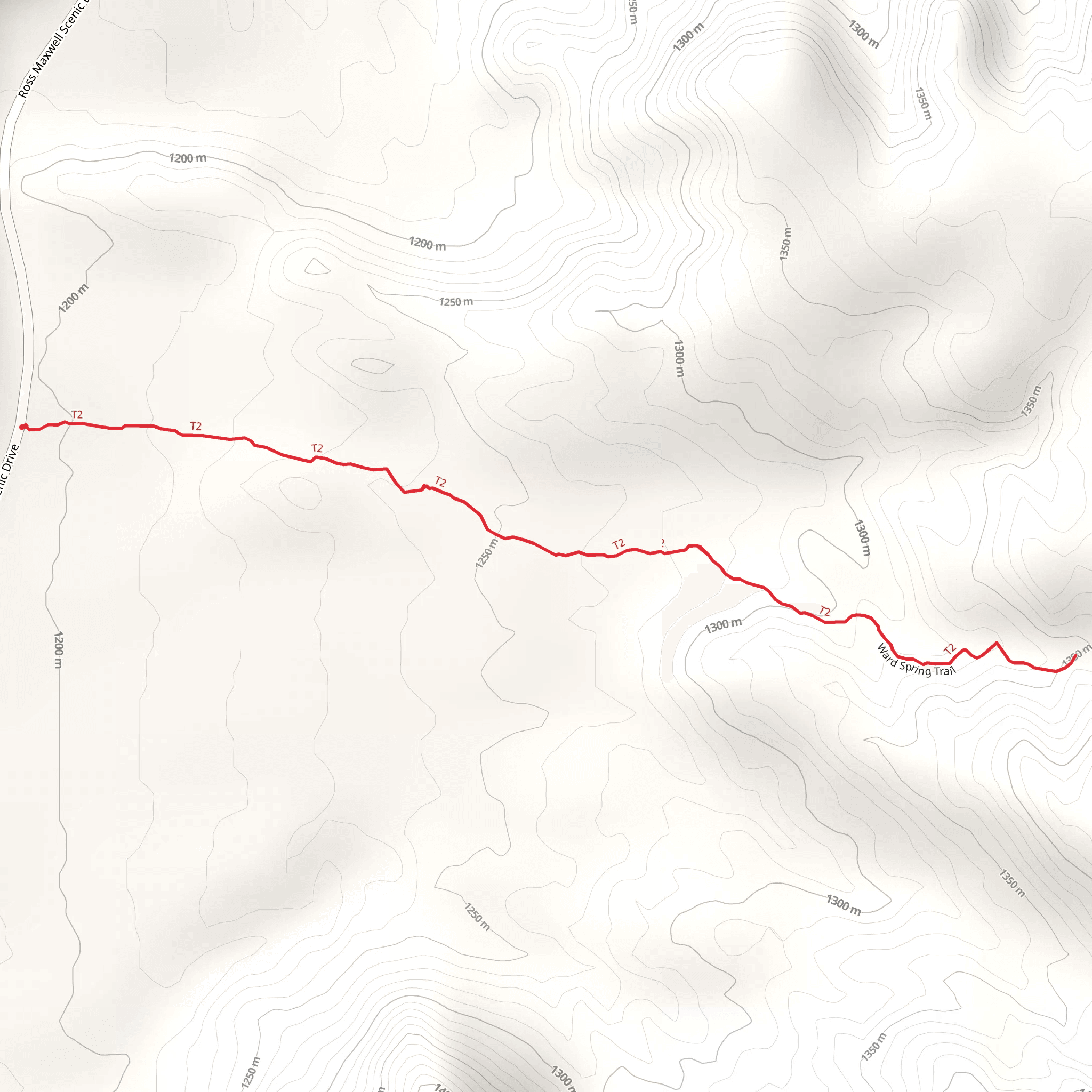 Ward Spring Trail mobile static map